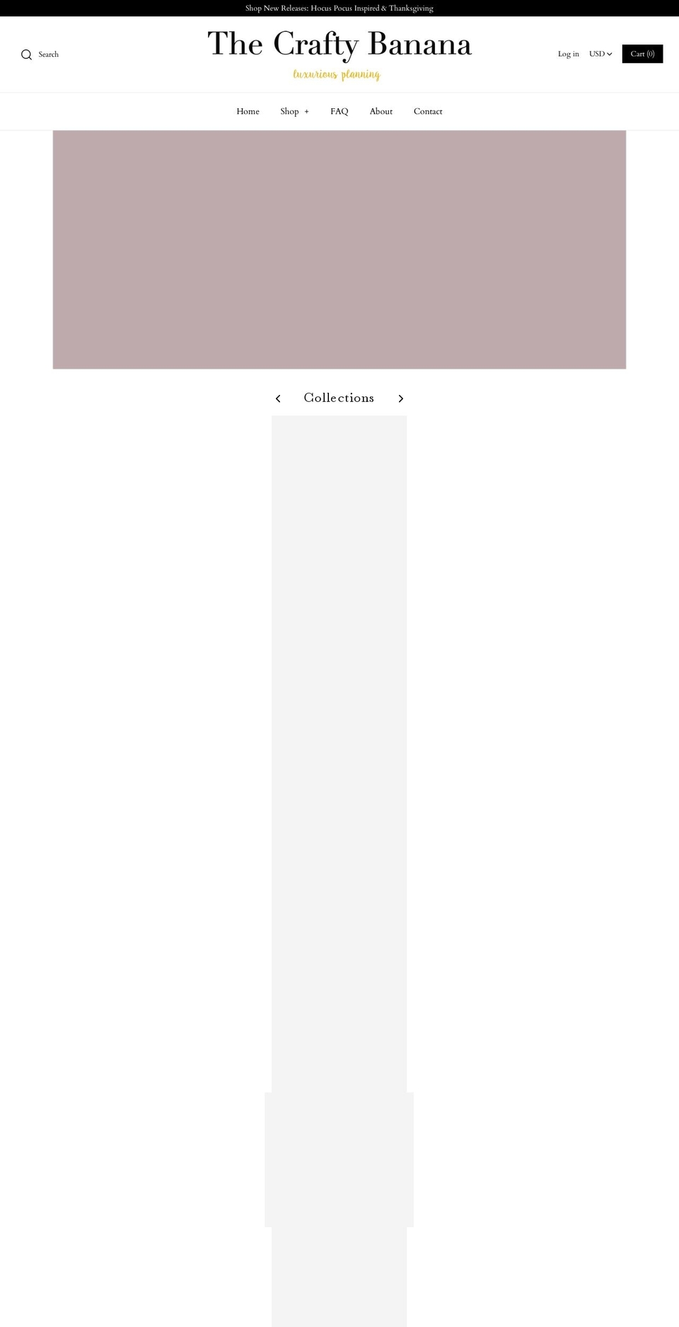 thecraftybanana.com shopify website screenshot
