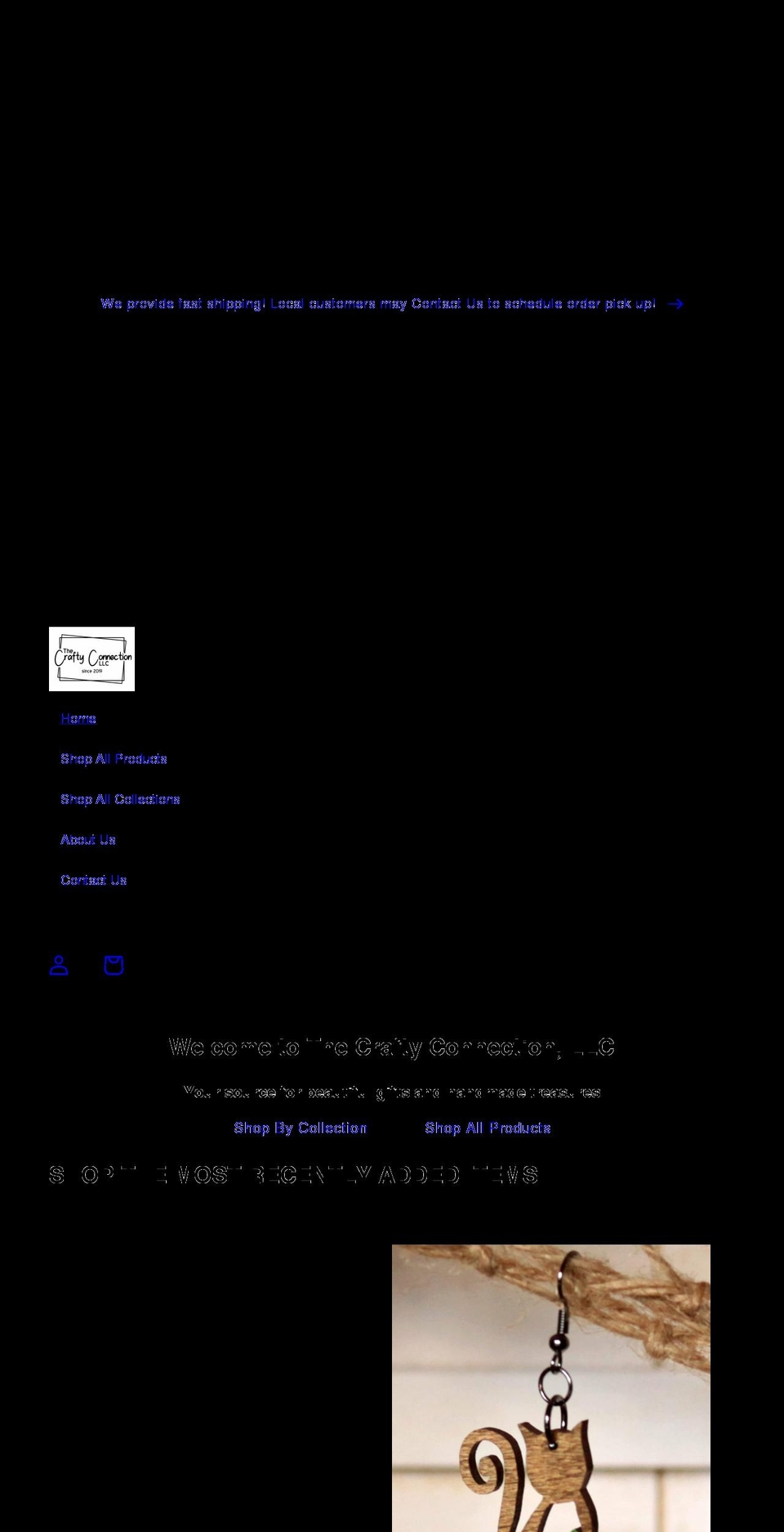 thecraftyconnectionllc.com shopify website screenshot