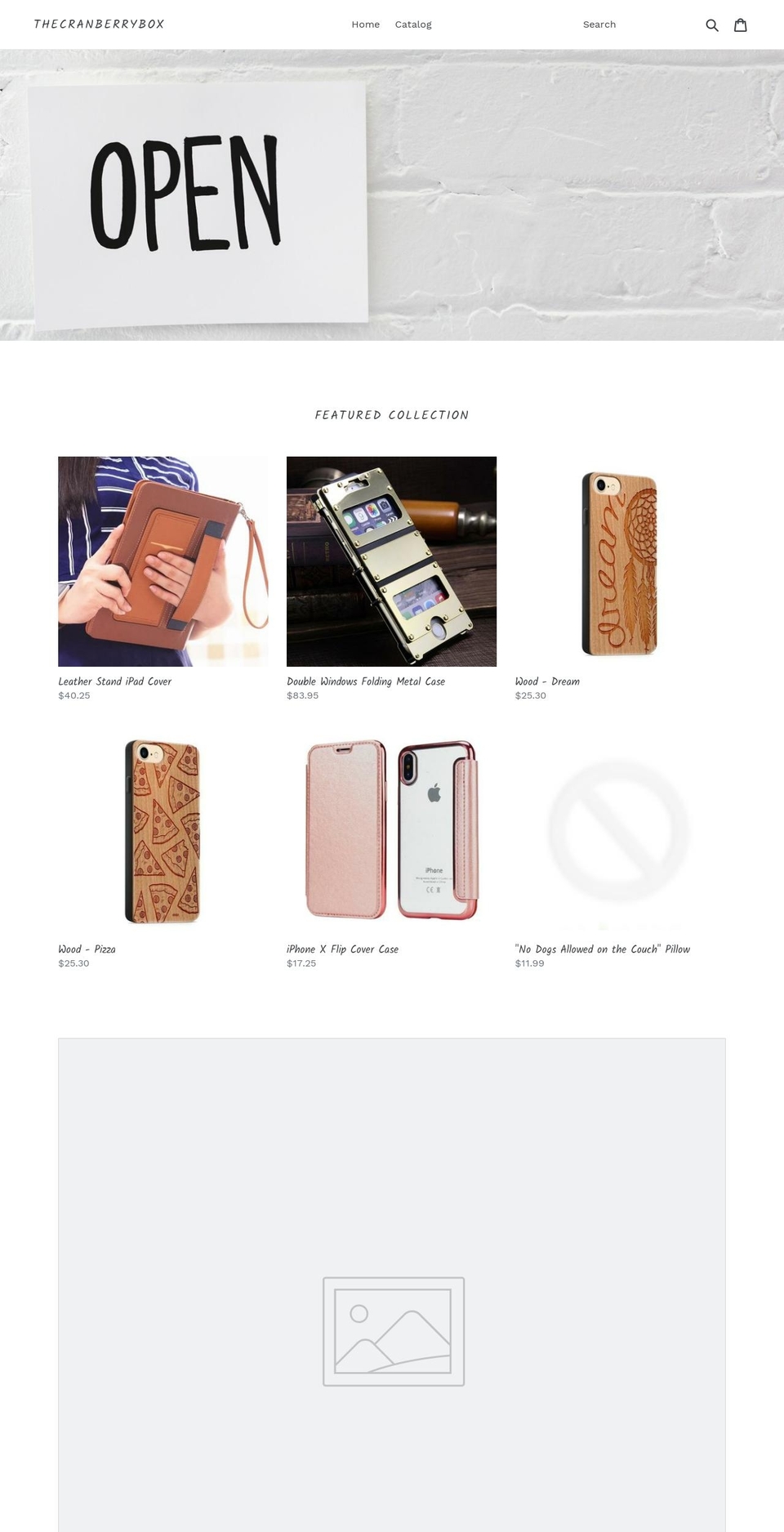 thecranberrybox.com — Shopify storefront screenshot