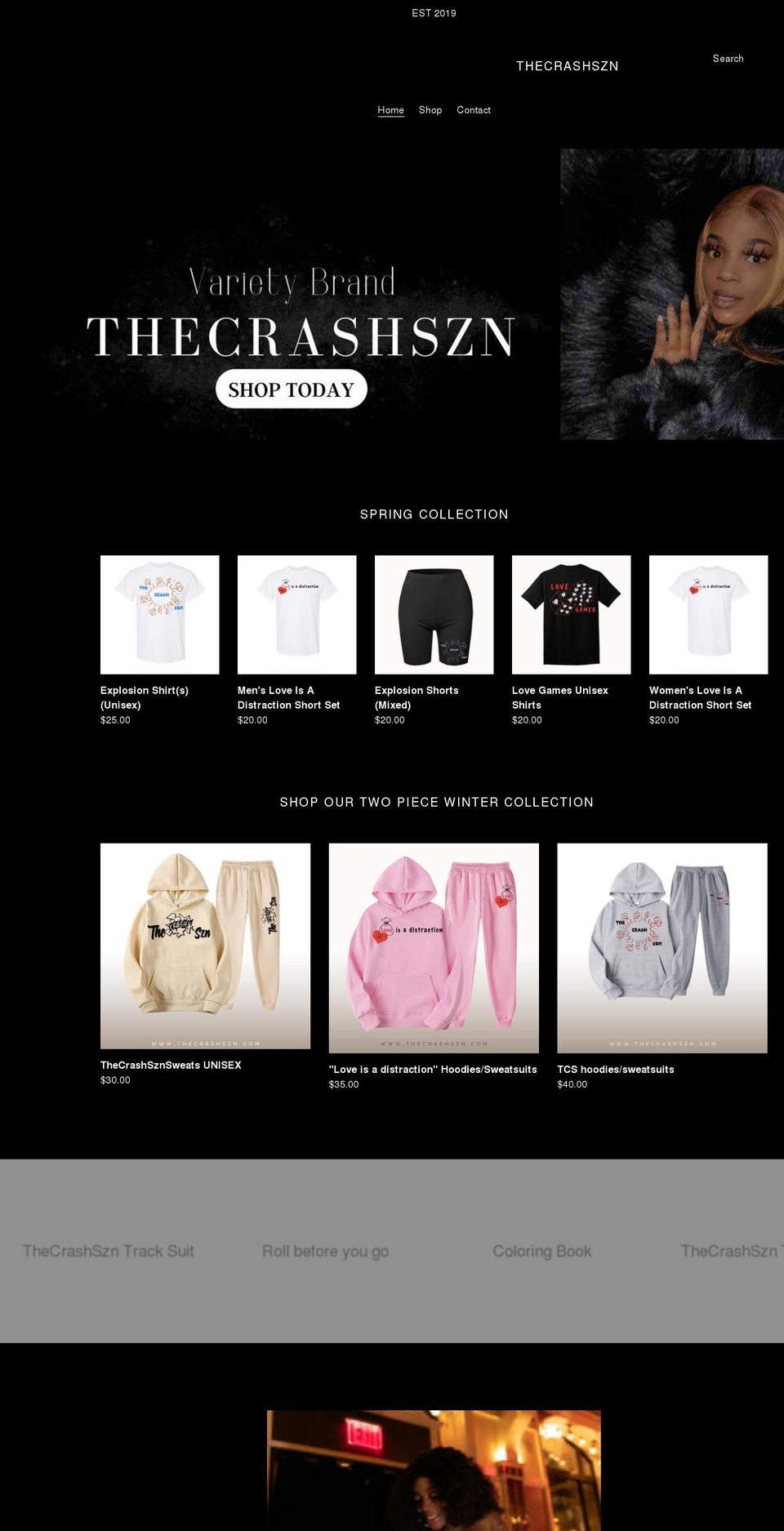 thecrashszn.com shopify website screenshot
