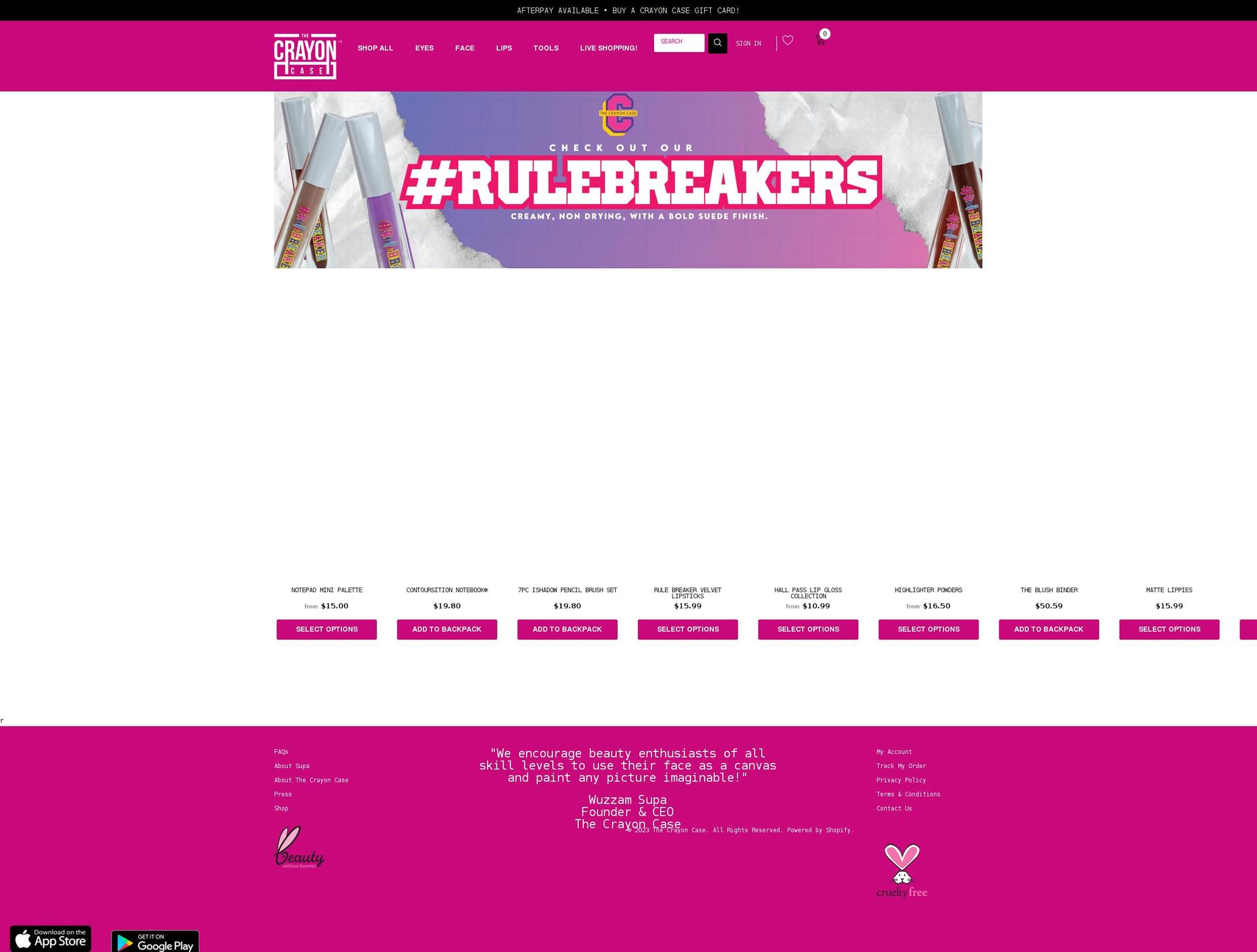 thecrayoncase.com shopify website screenshot