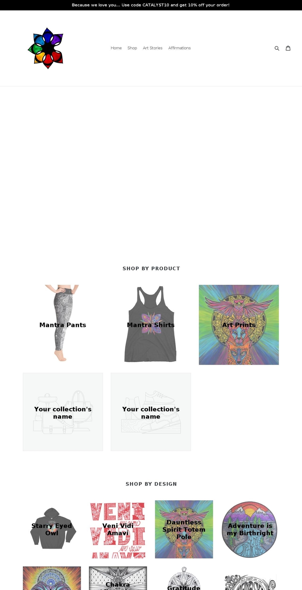 thecreativecatalystproject.com — Shopify storefront screenshot