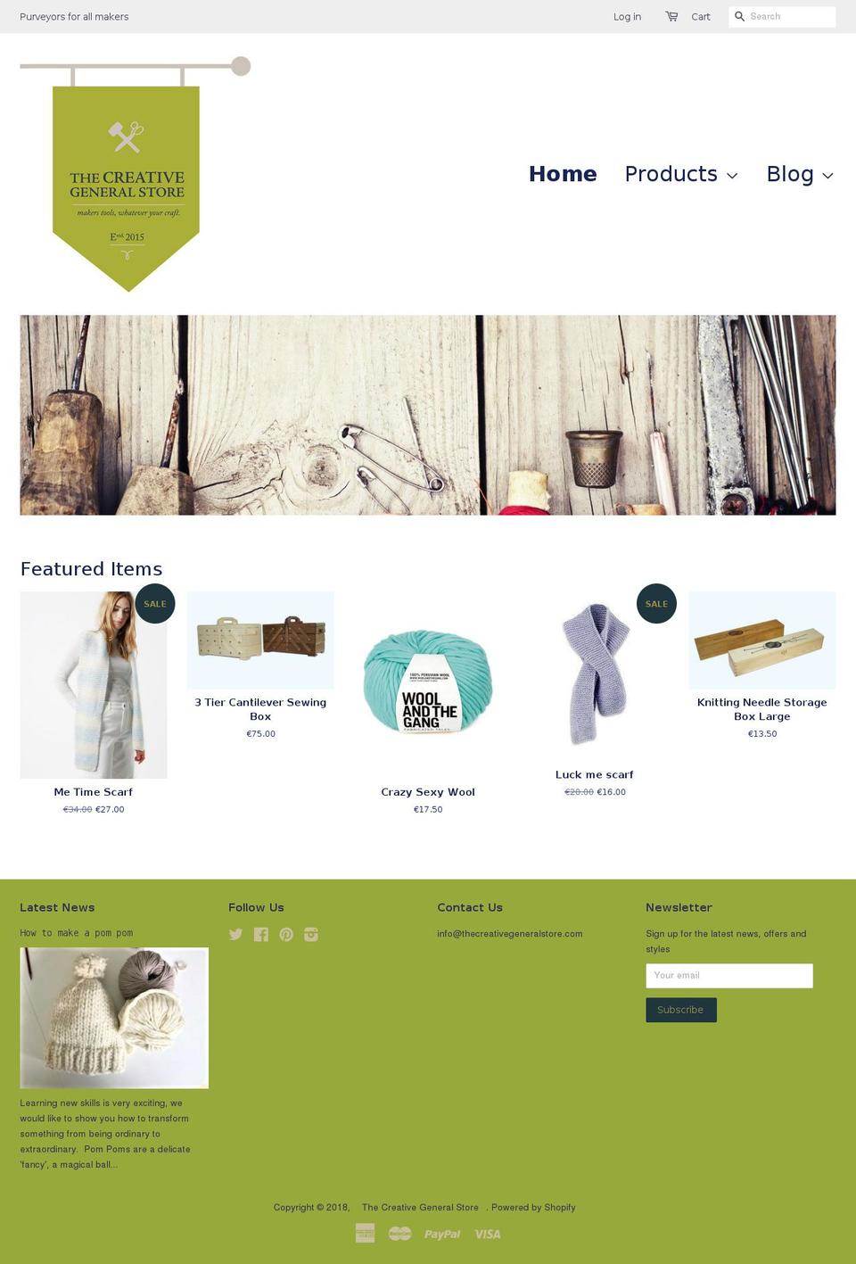 thecreativegeneralstore.com — Shopify storefront screenshot