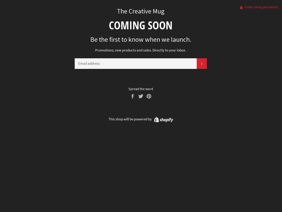 thecreativemug.com shopify website screenshot