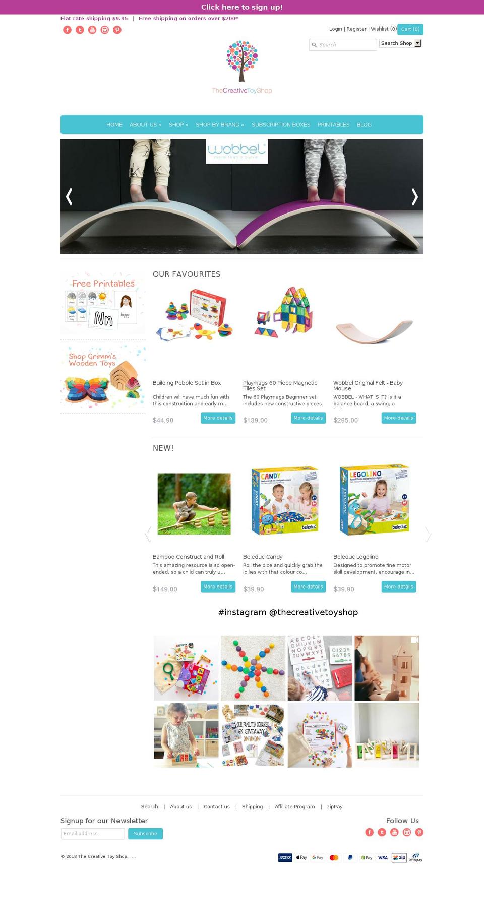 thecreativetoyshop.com — Shopify storefront screenshot