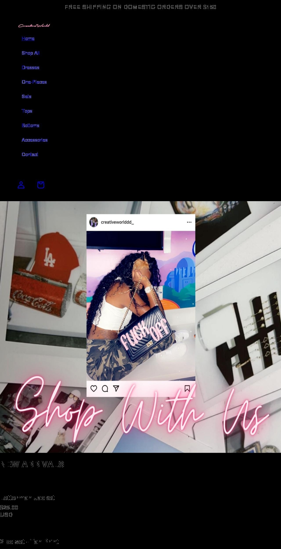 thecreativeworlds.com shopify website screenshot