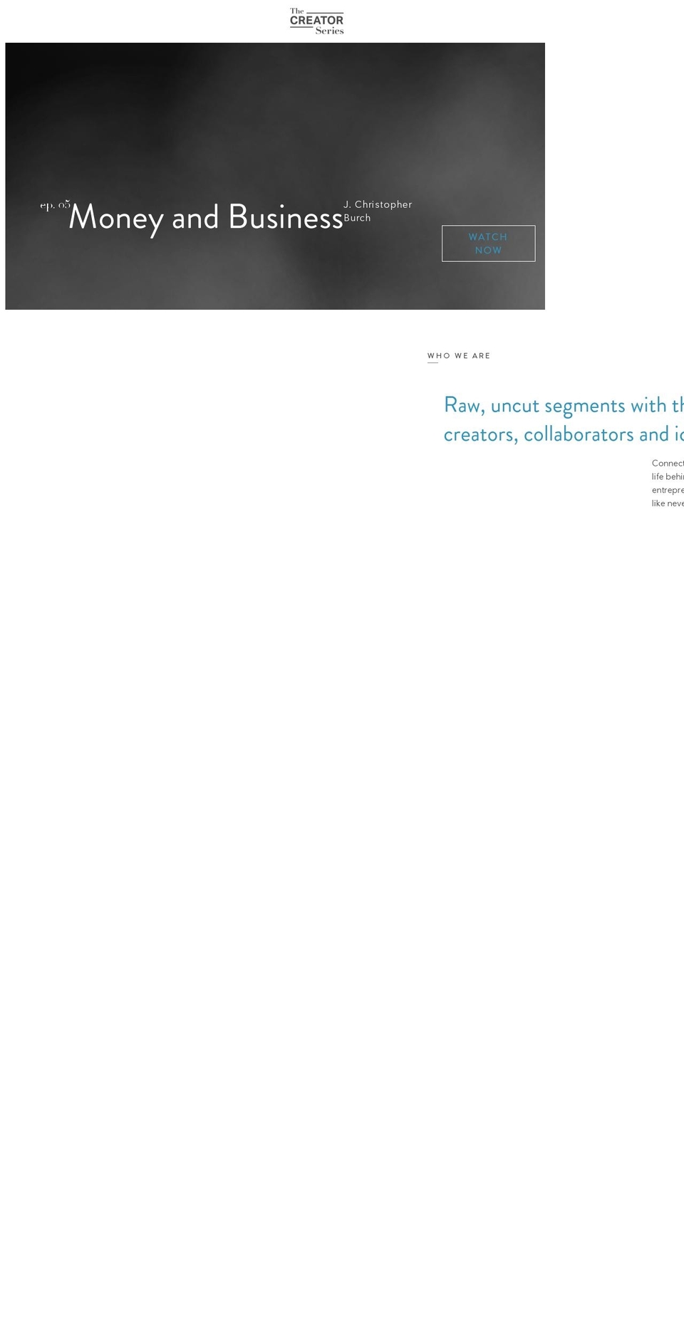 thecreatorseries.com — Shopify storefront screenshot