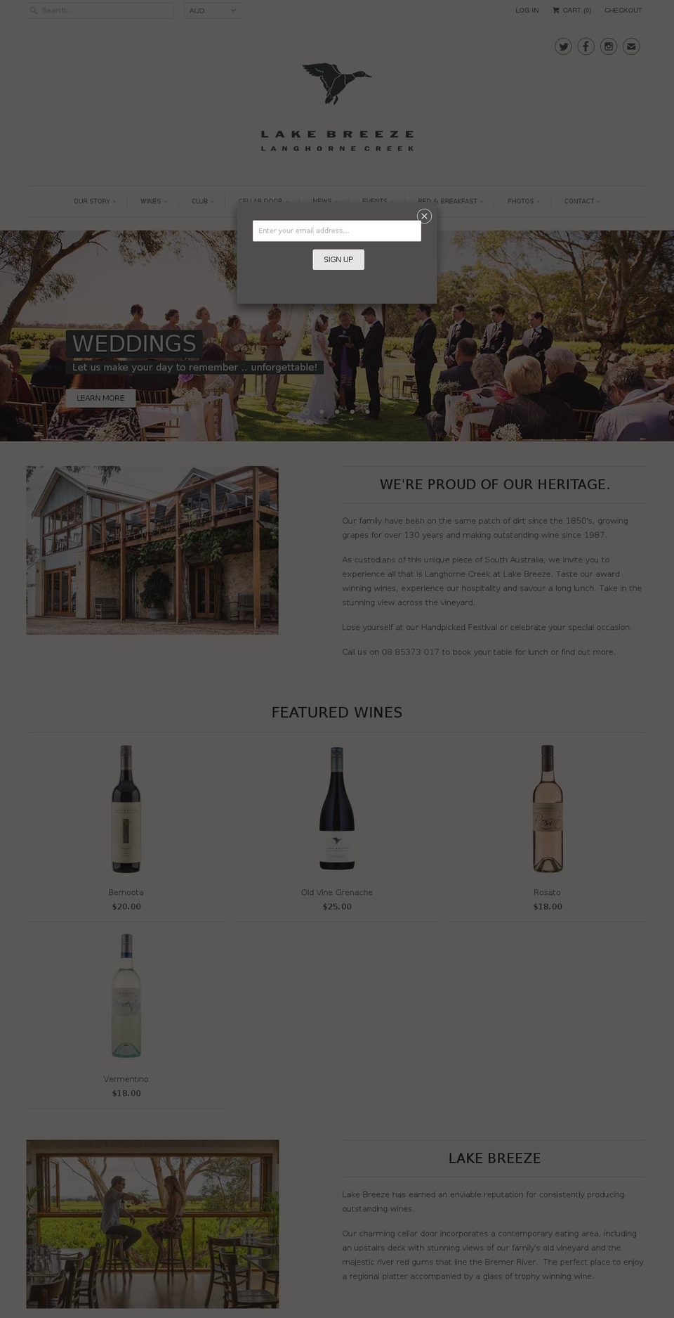 thecreekcottage.com.au shopify website screenshot