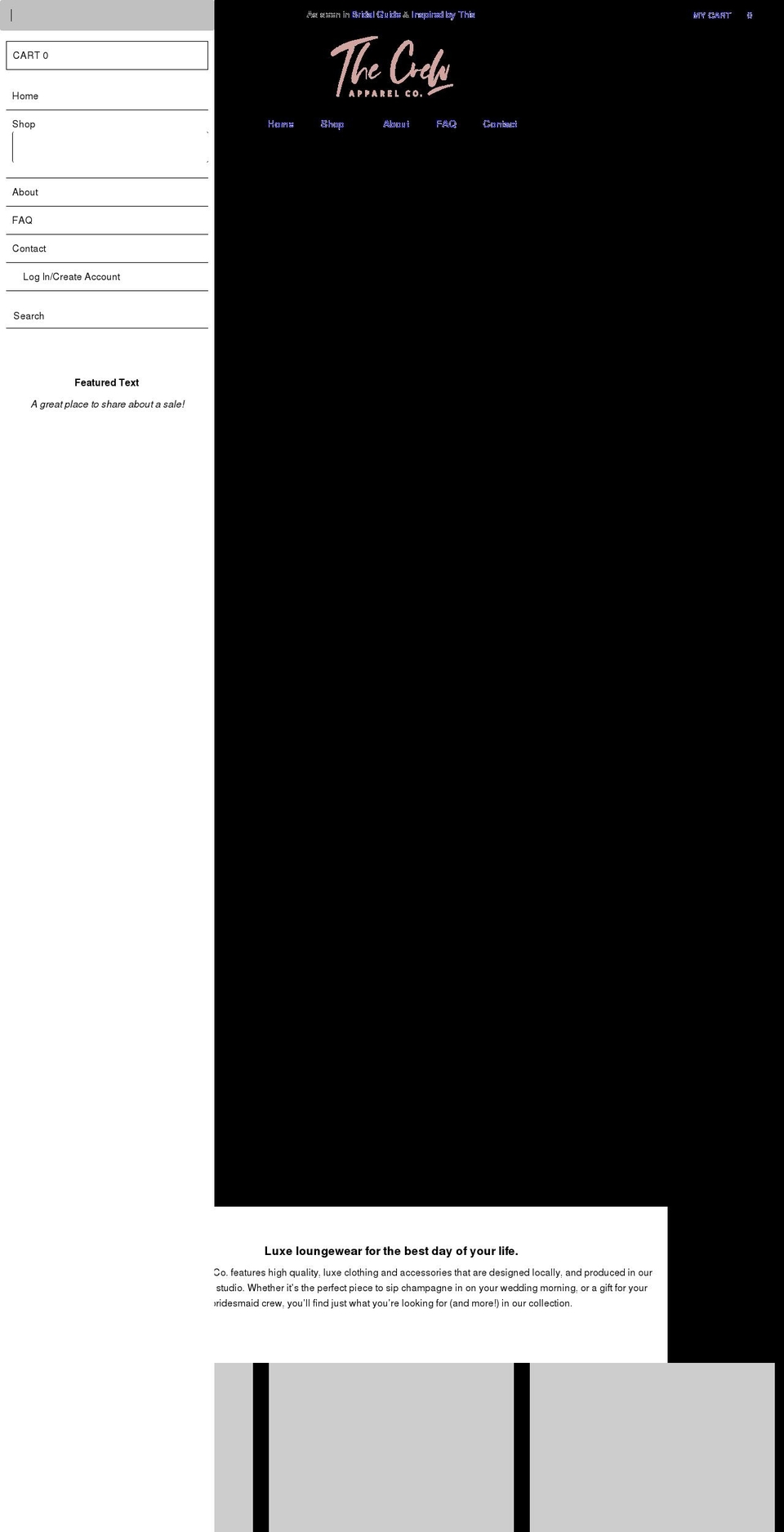 thecrewapparelco.com shopify website screenshot
