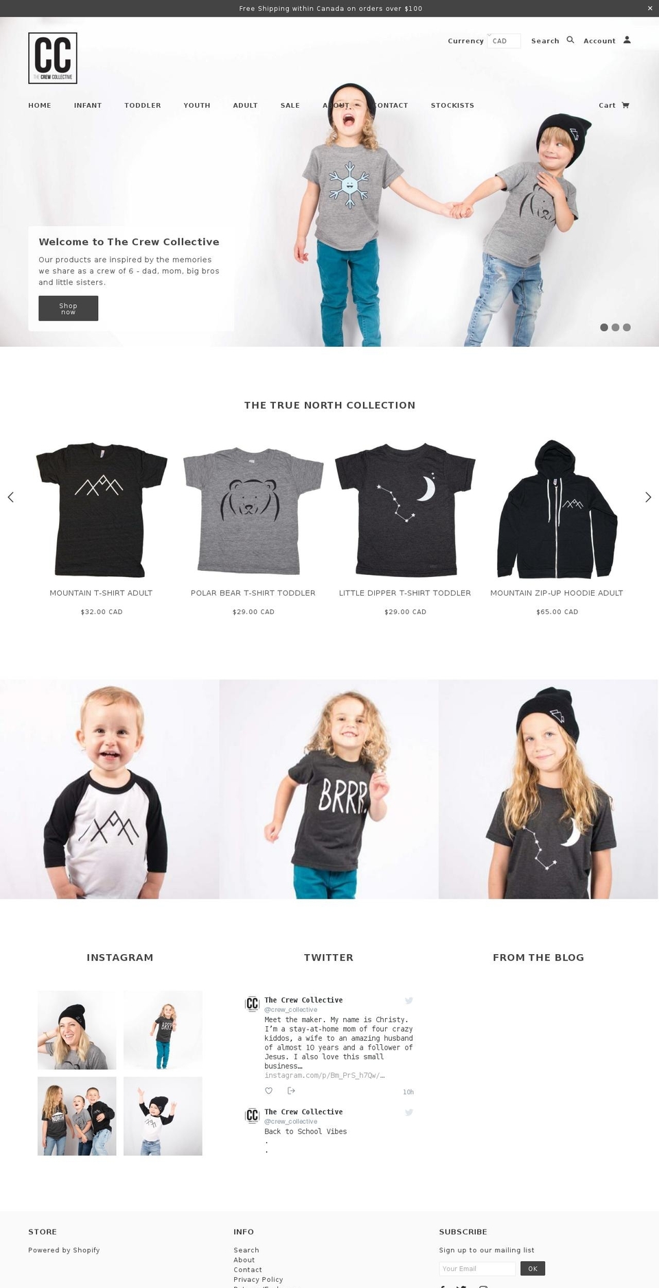 thecrewcollective.com shopify website screenshot