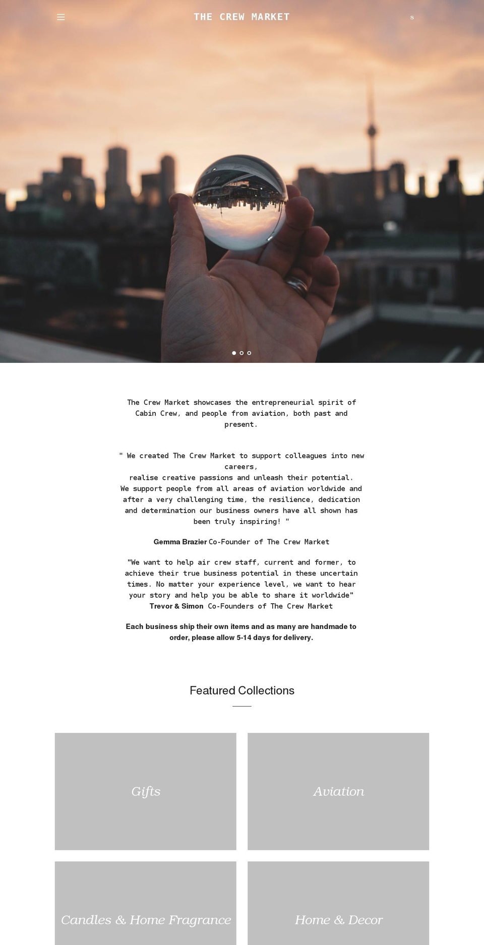 thecrewmarket.com shopify website screenshot