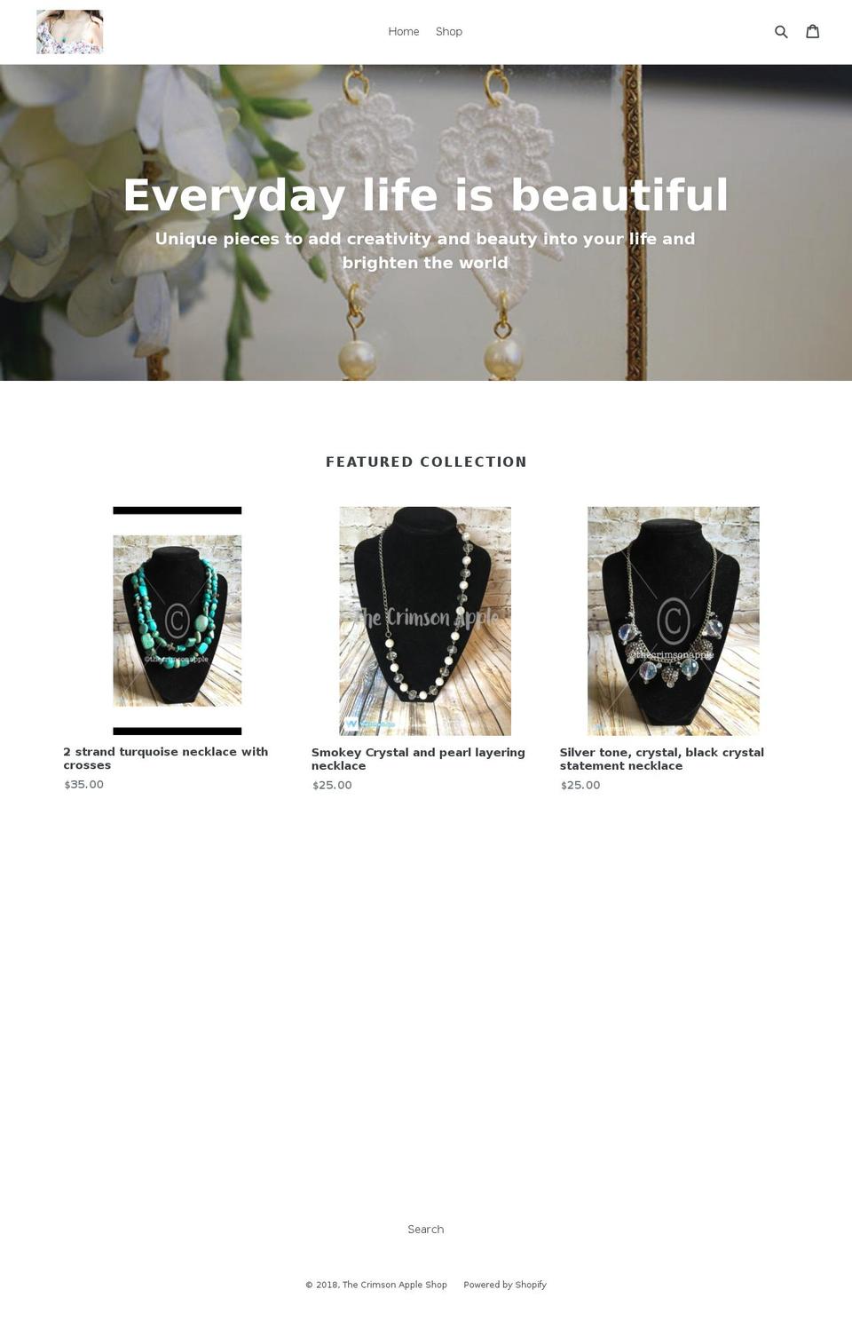 thecrimsonapple.com — Shopify storefront screenshot
