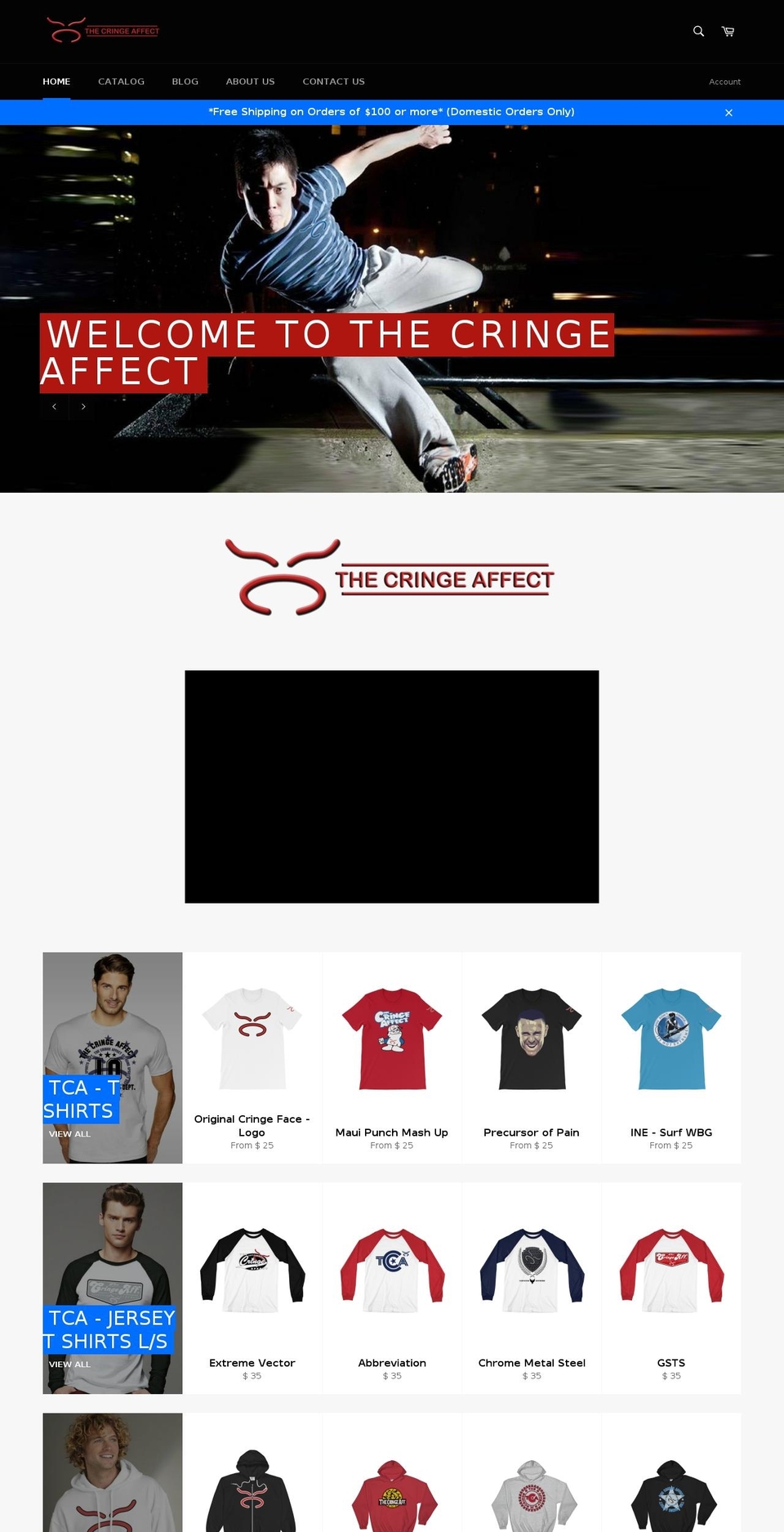 thecringeaffect.com shopify website screenshot