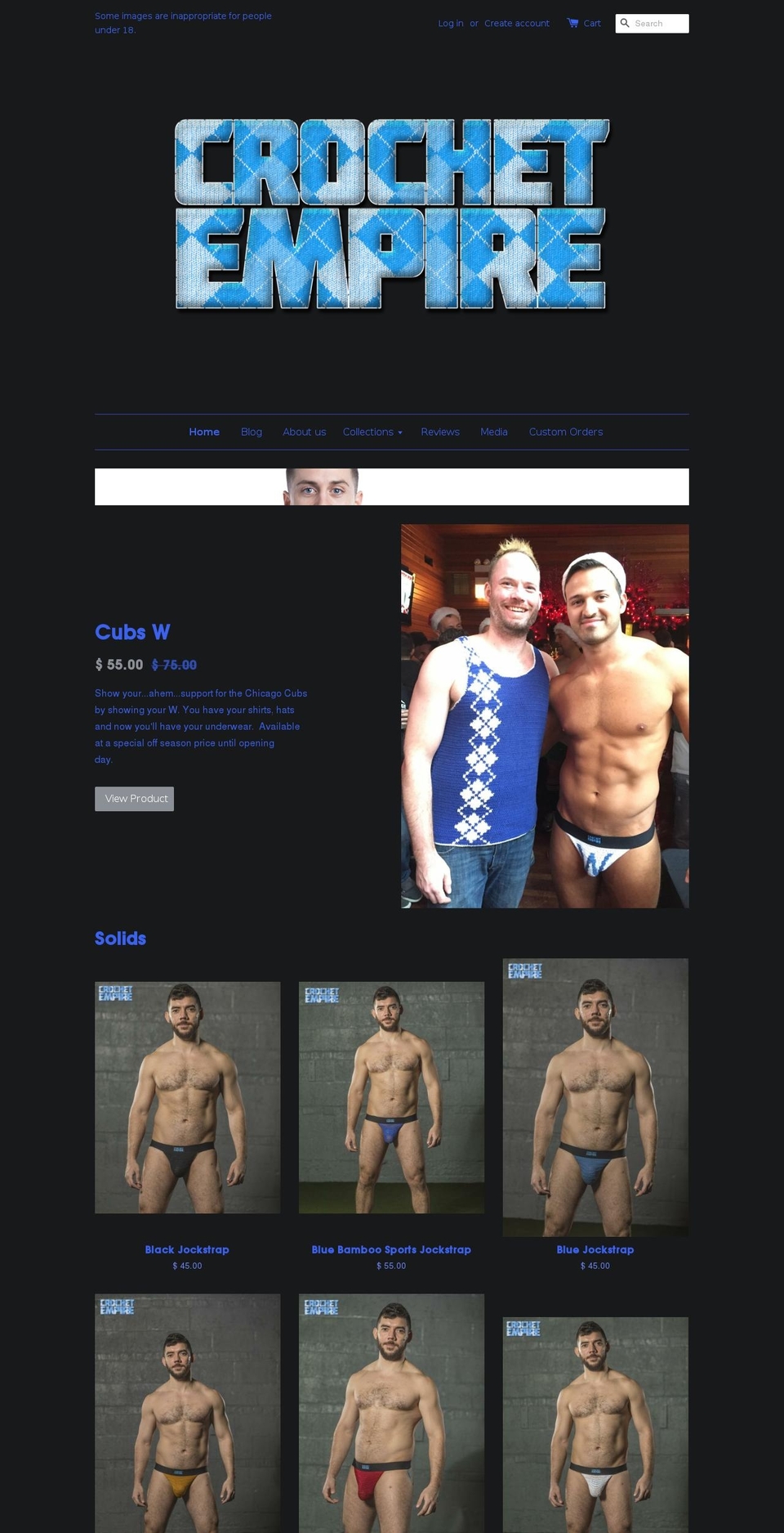thecrochetempire.com shopify website screenshot