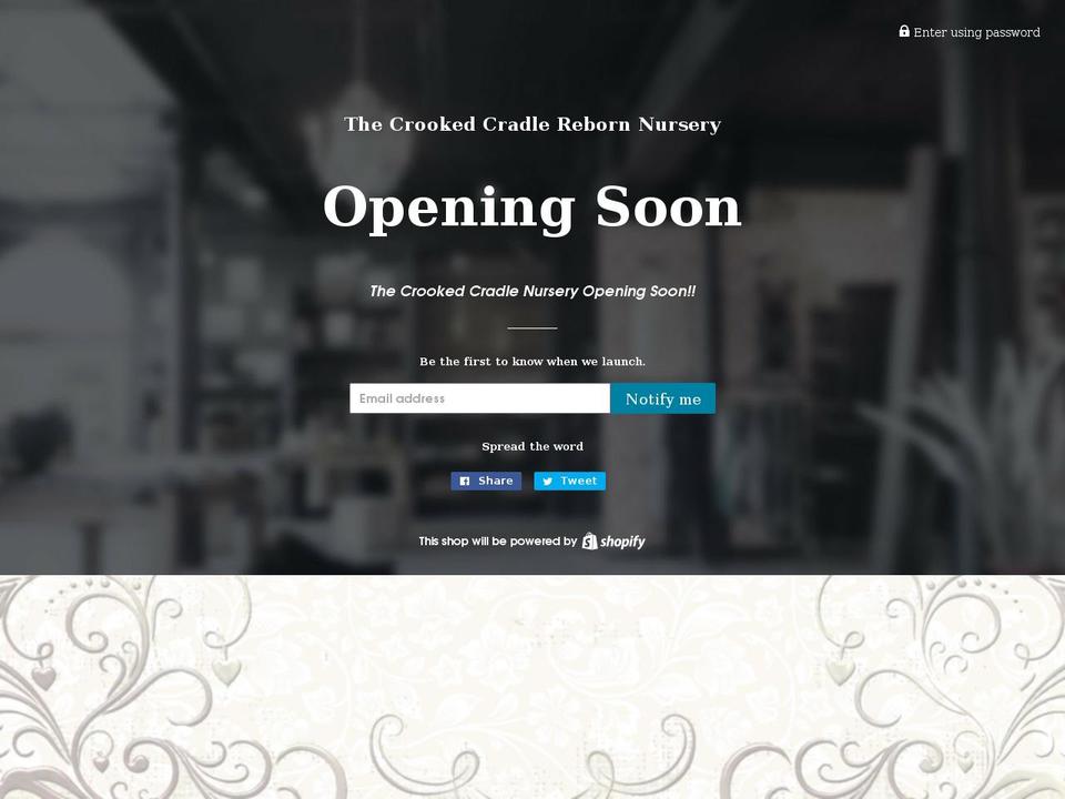 thecrookedcradlenursery.com shopify website screenshot