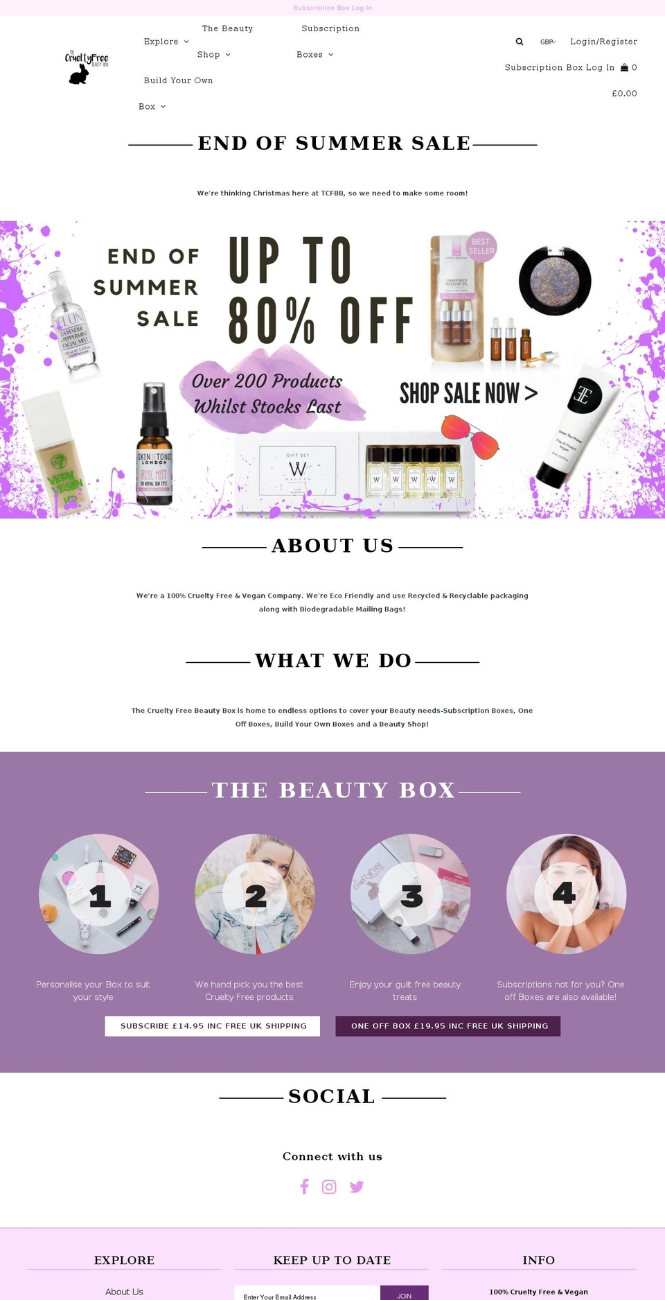 thecrueltyfreebeautybox.co.uk shopify website screenshot