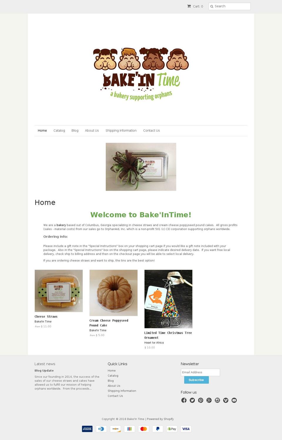 thecrumbsbakery.org shopify website screenshot