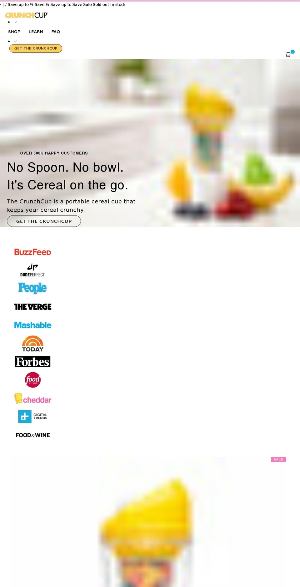 thecrunchcup.com shopify website screenshot