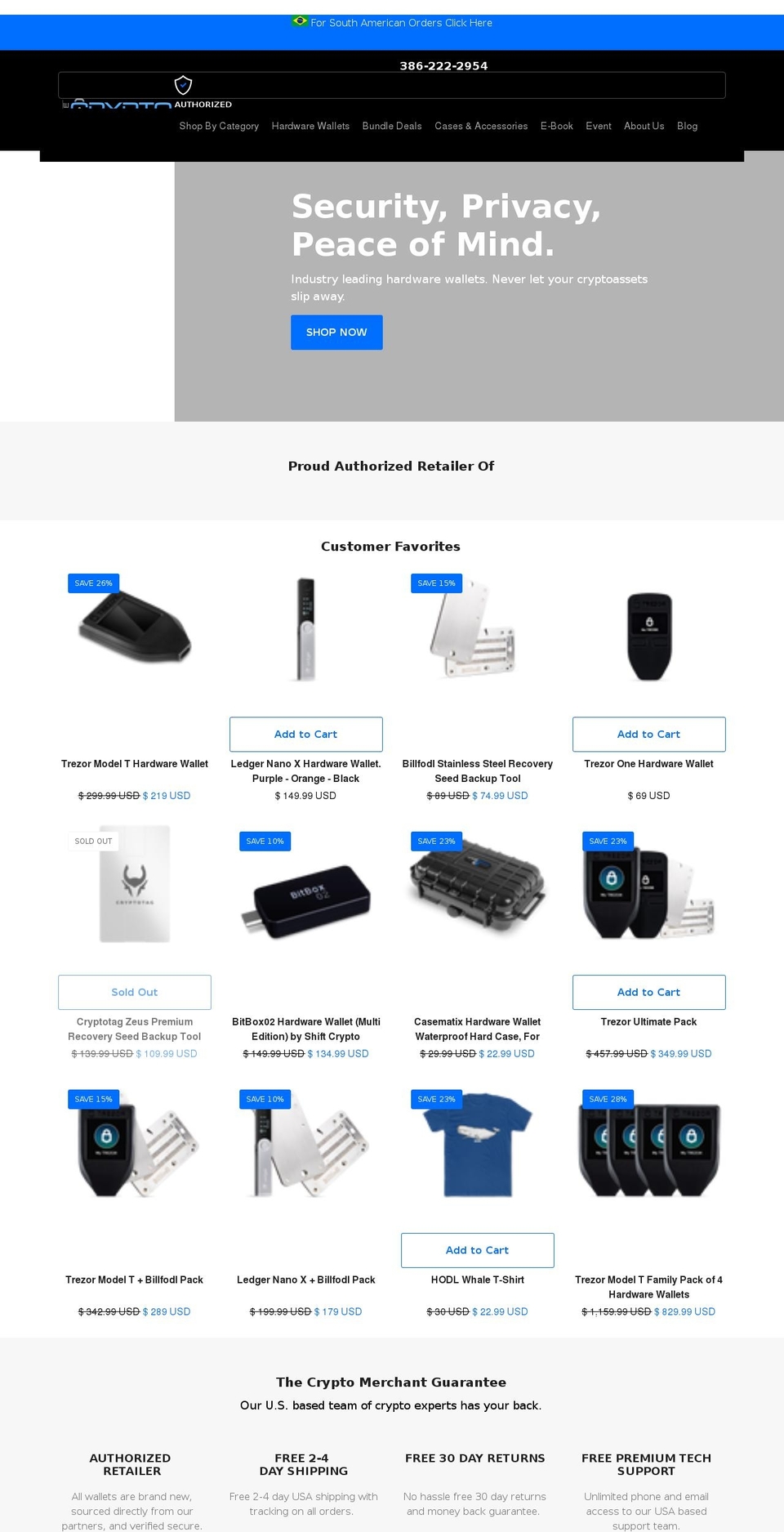 thecryptomerchant.com shopify website screenshot