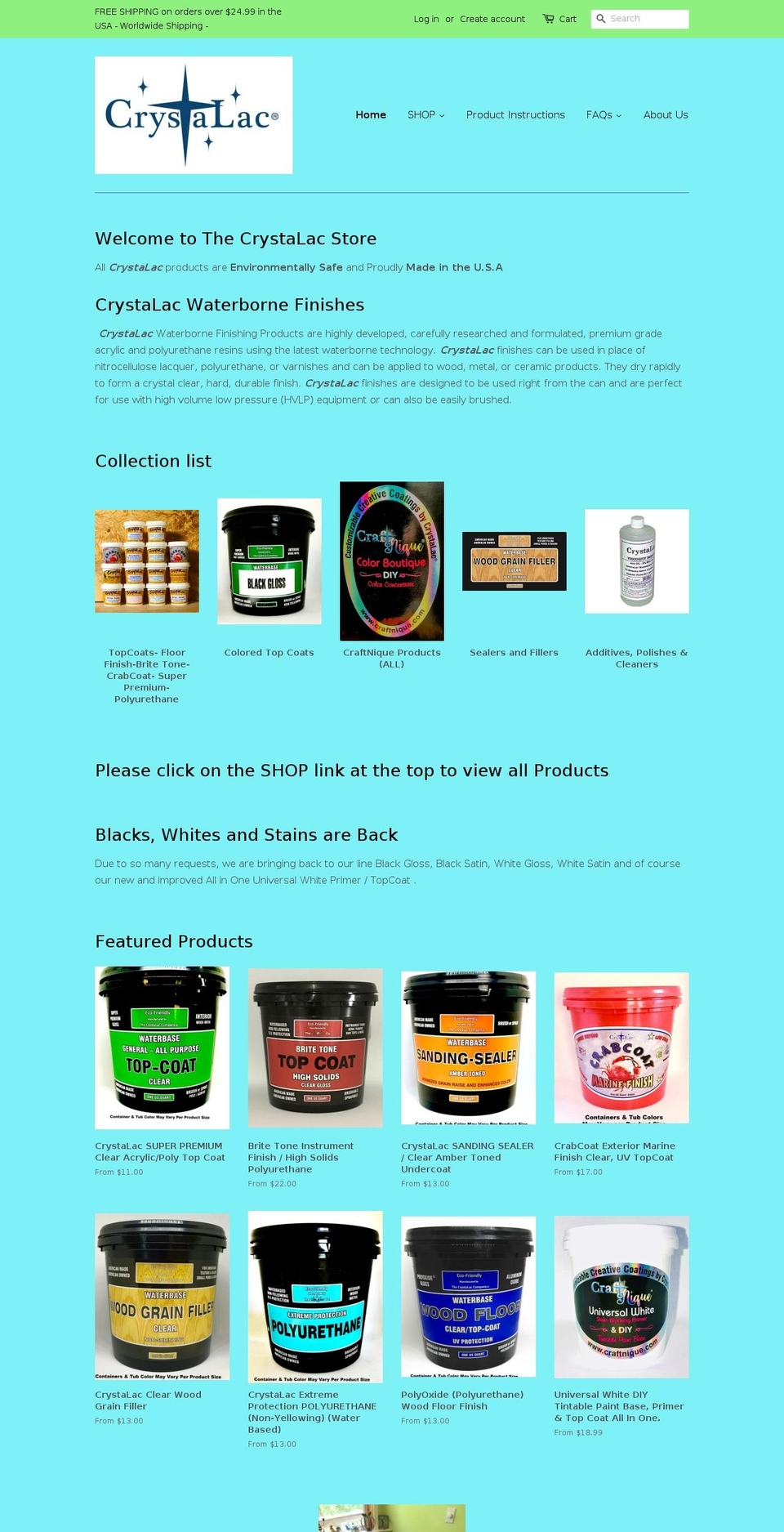 thecrystalacstore.com shopify website screenshot