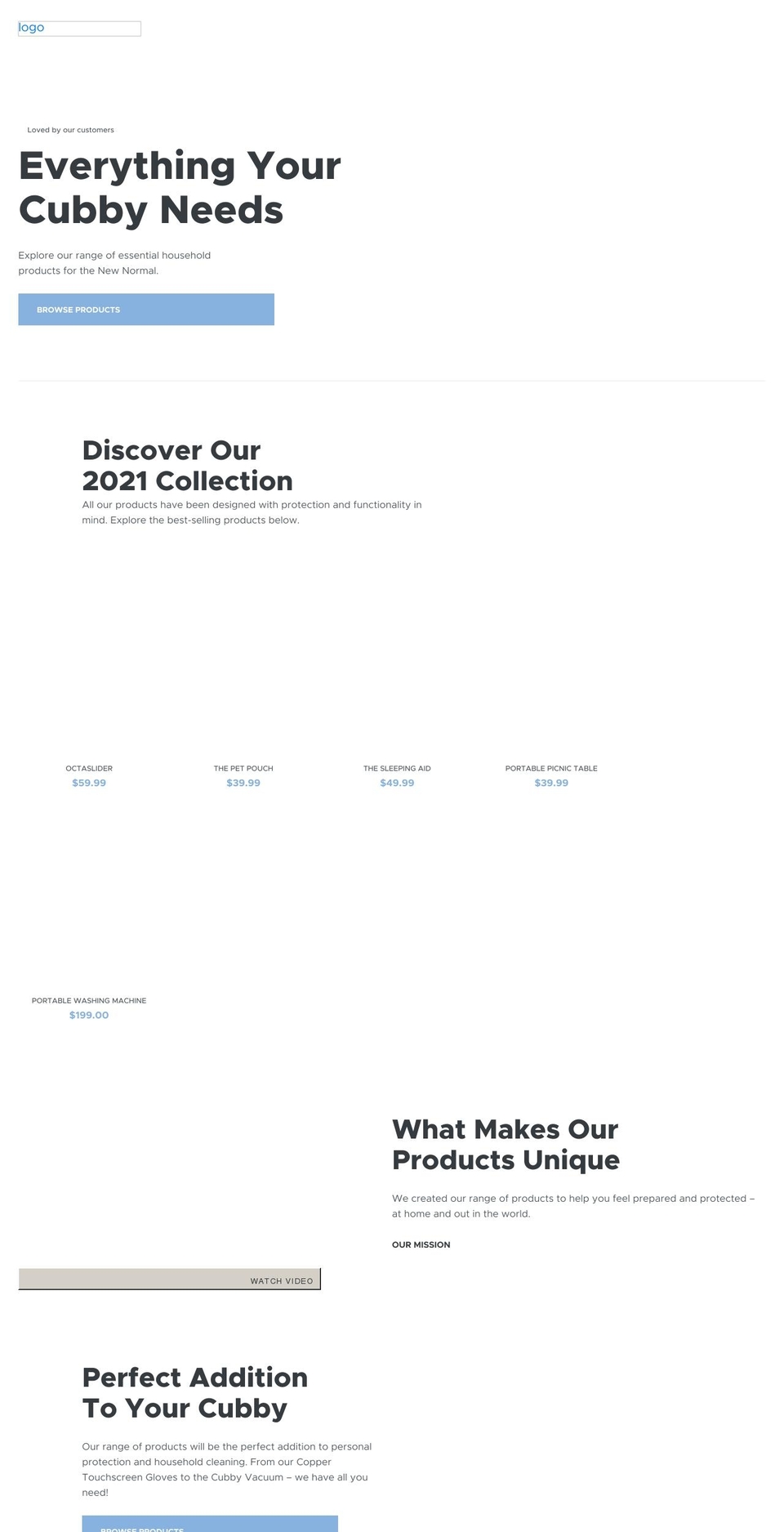 thecubbystore.com shopify website screenshot