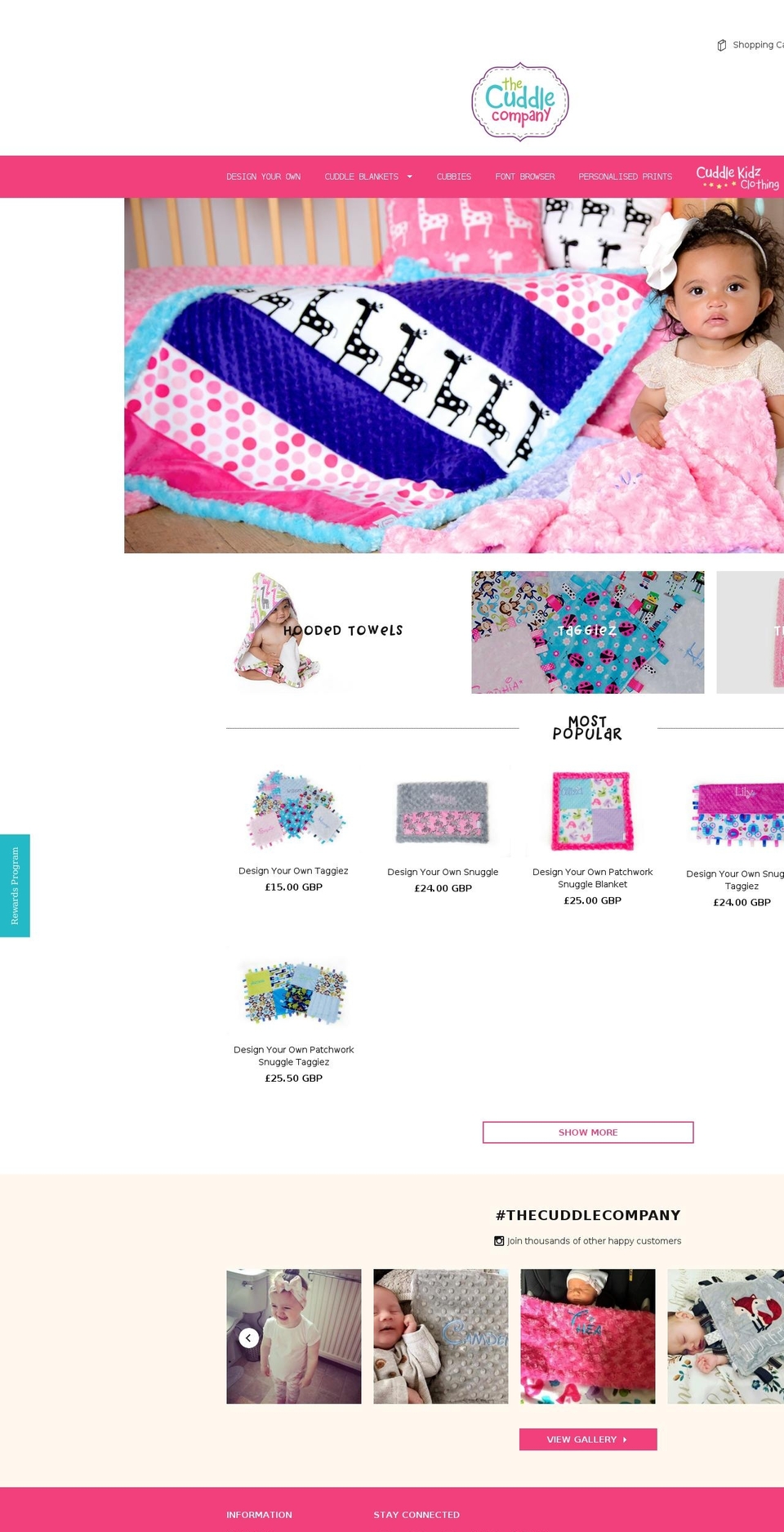 thecuddlecompany.co.uk shopify website screenshot