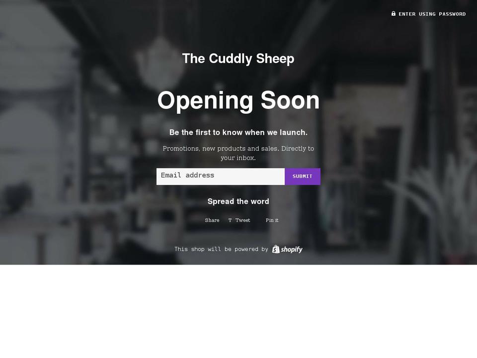 thecuddlysheep.com shopify website screenshot
