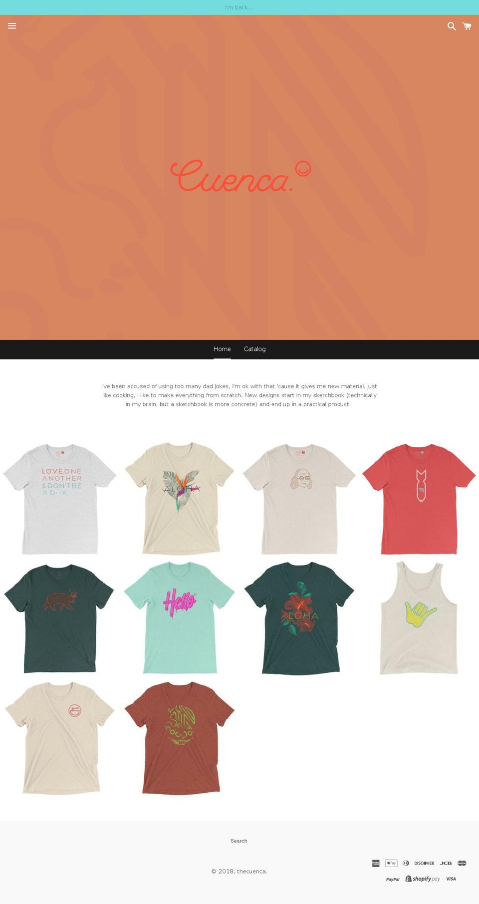 thecuenca.com — Shopify storefront screenshot
