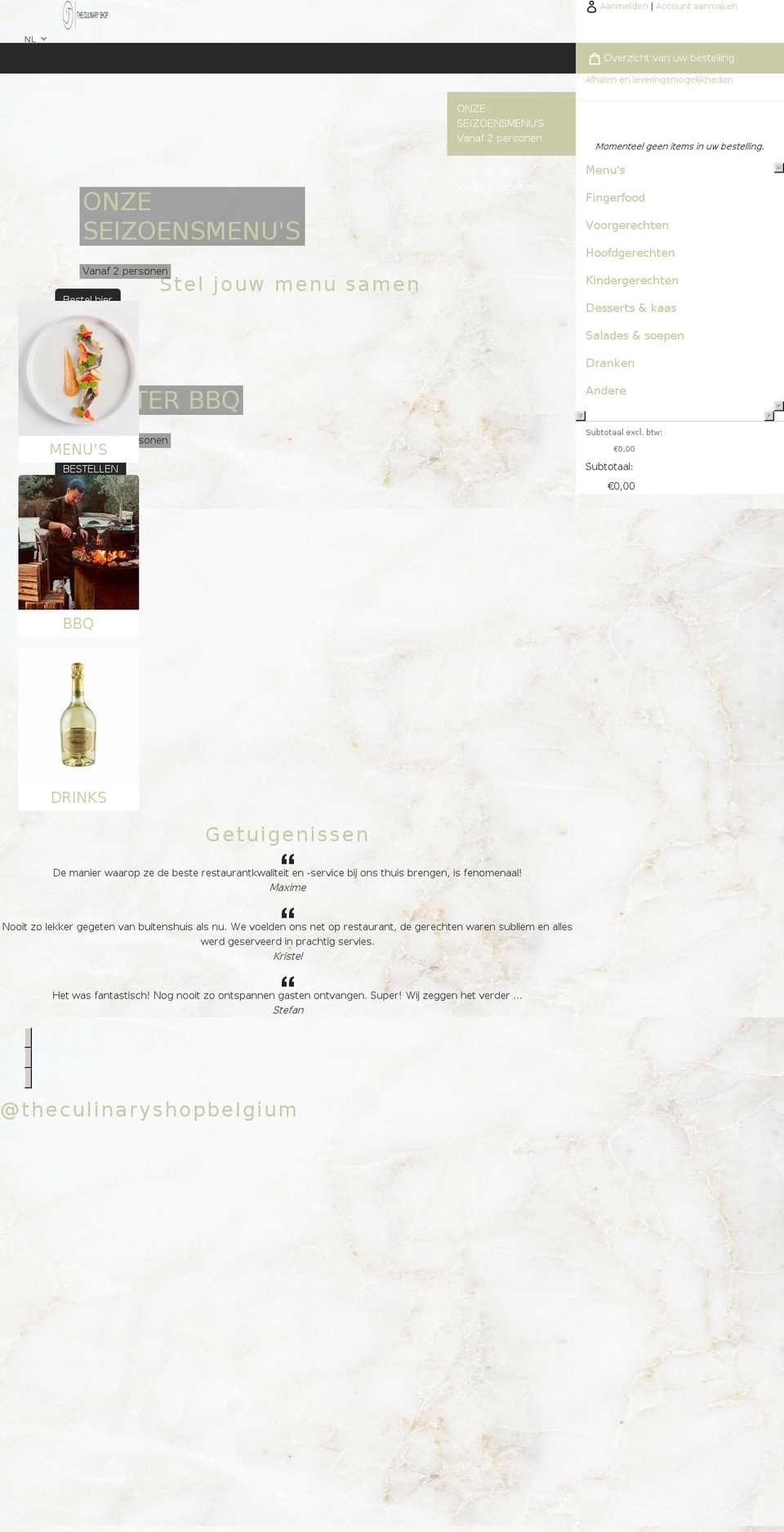 theculinaryshop.com shopify website screenshot