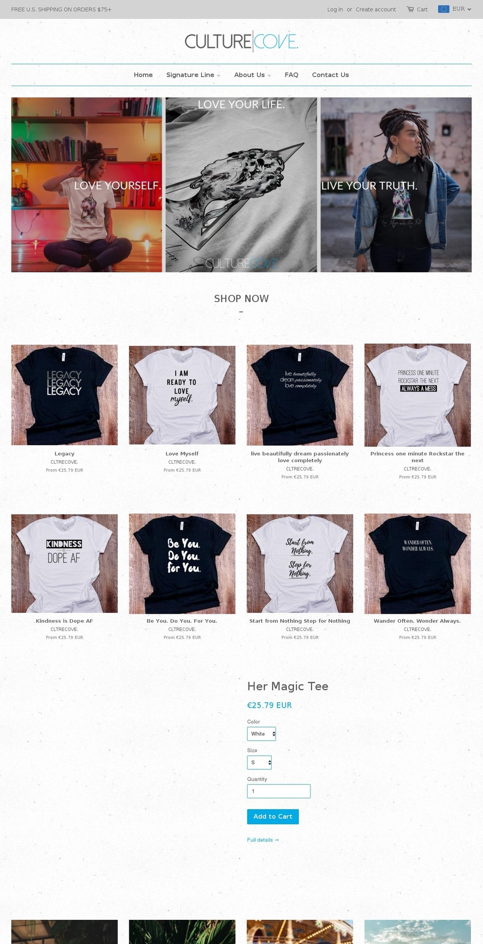 theculture-cove.com shopify website screenshot