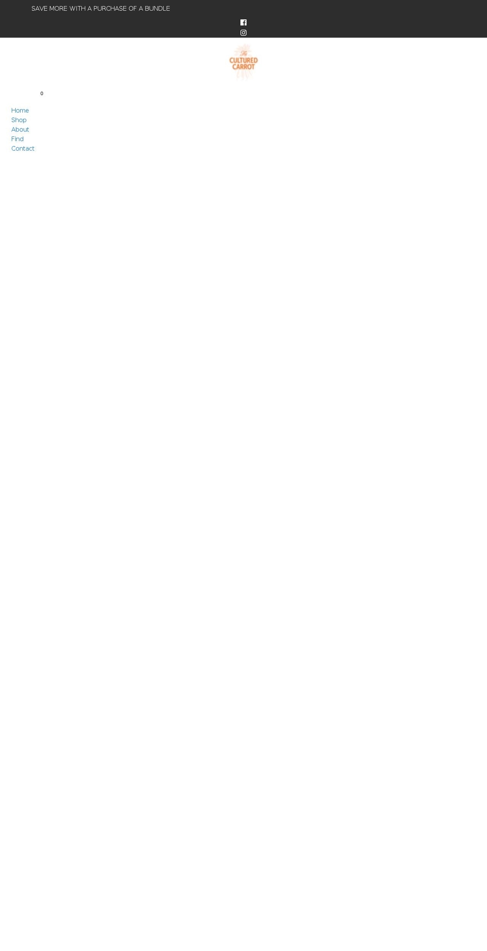 theculturedcarrot.com shopify website screenshot