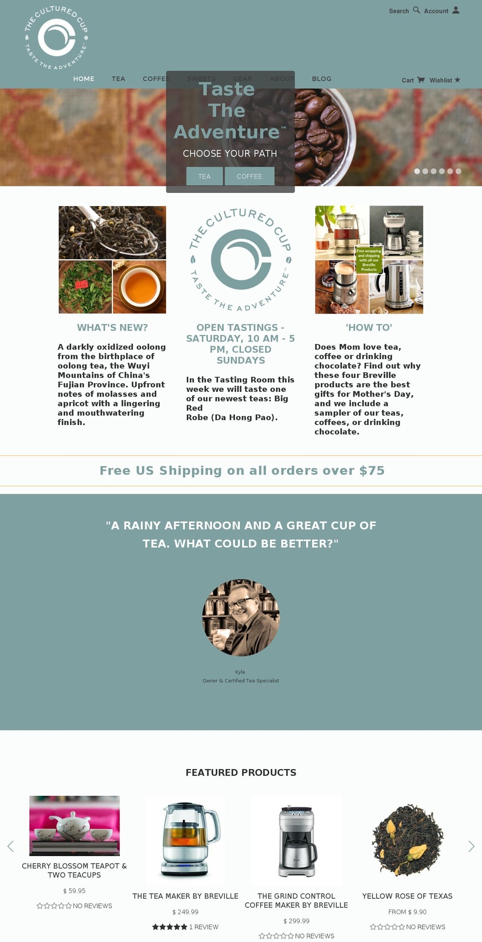 theculturedcup.com shopify website screenshot