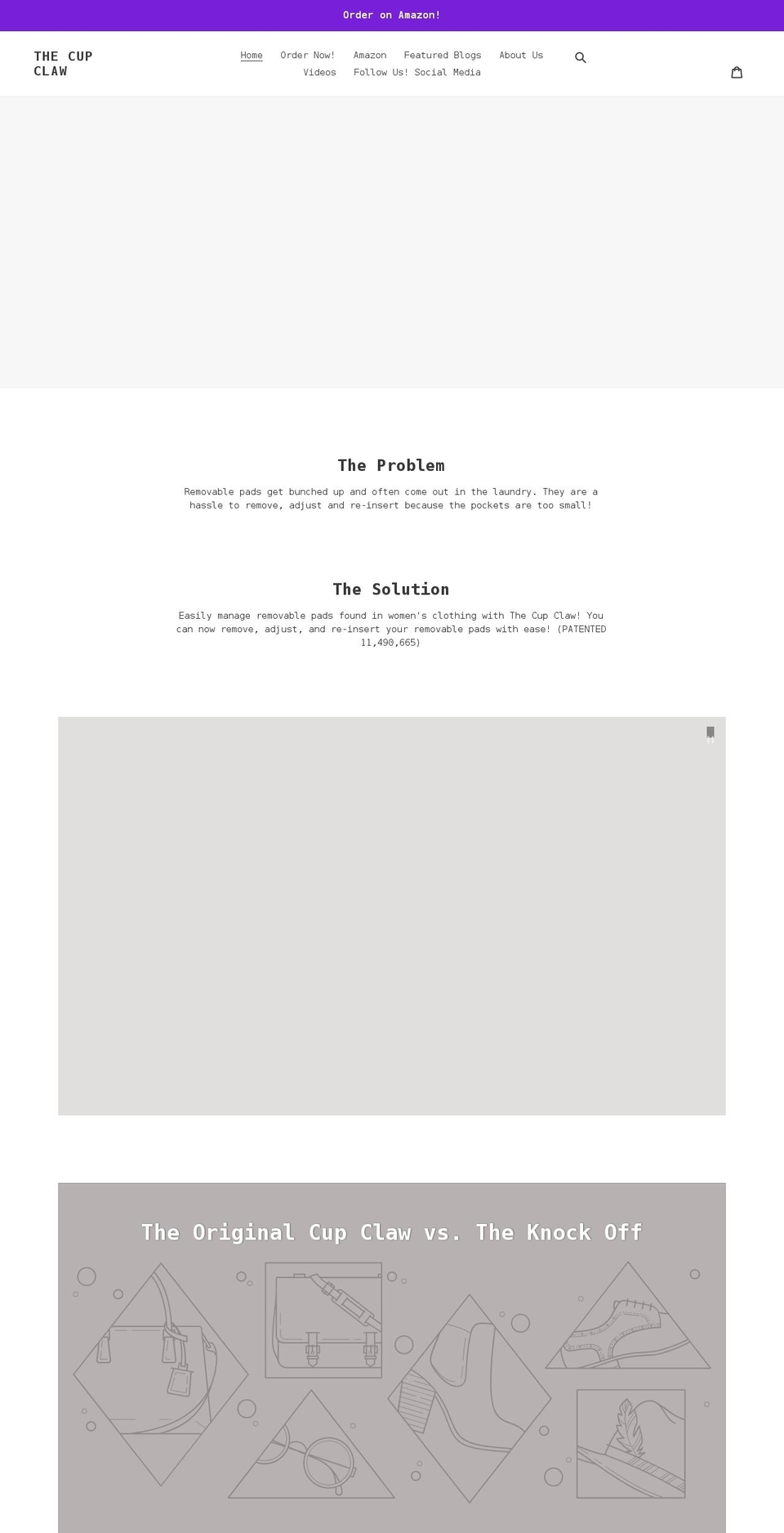 thecupclaw.com shopify website screenshot