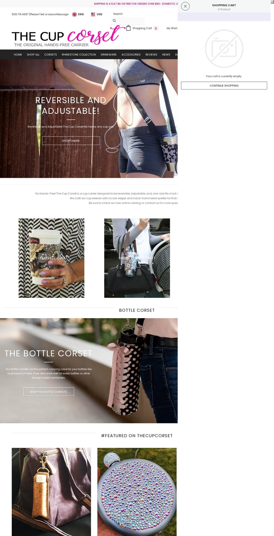 thecupcorset.com shopify website screenshot