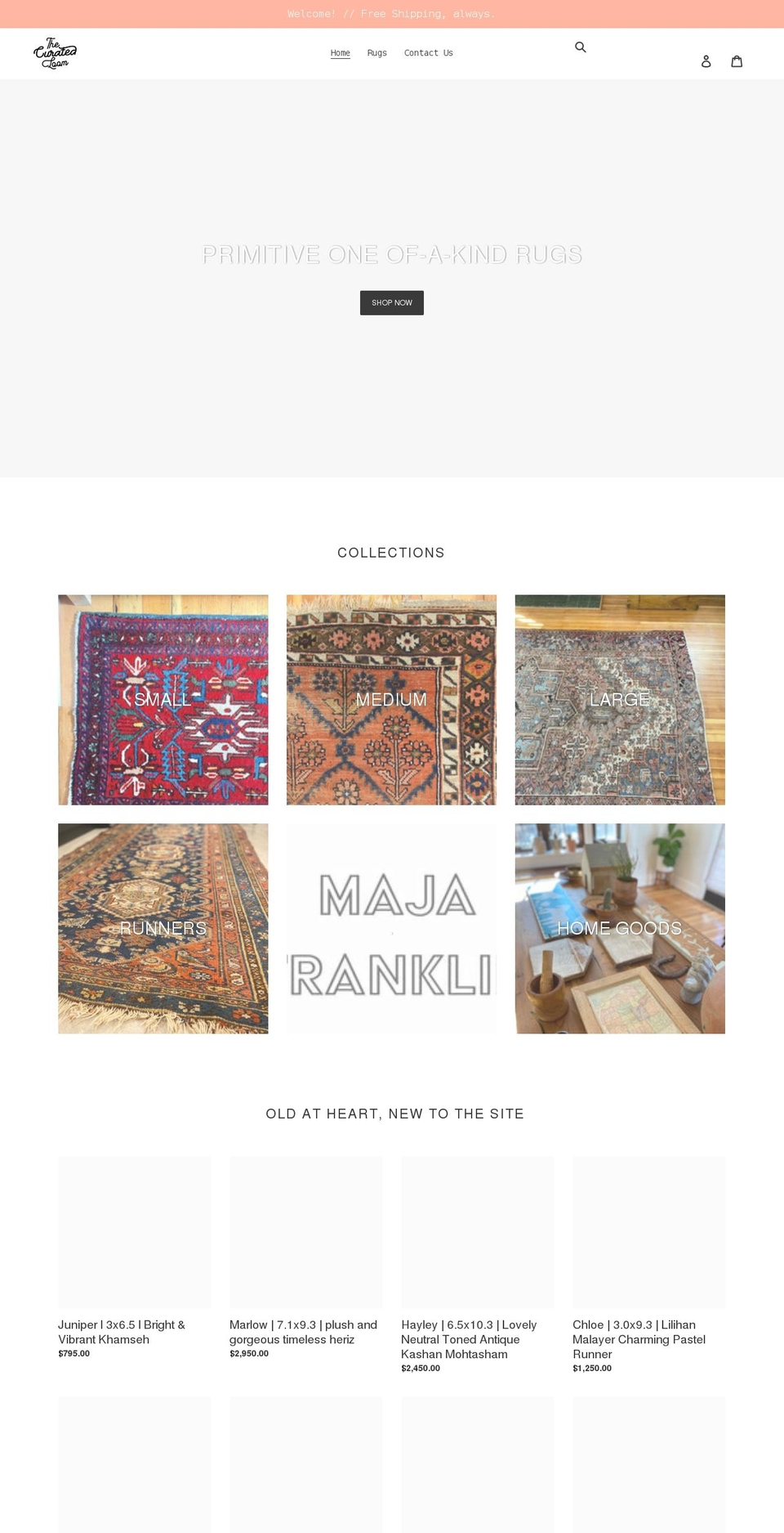 thecuratedloom.com shopify website screenshot