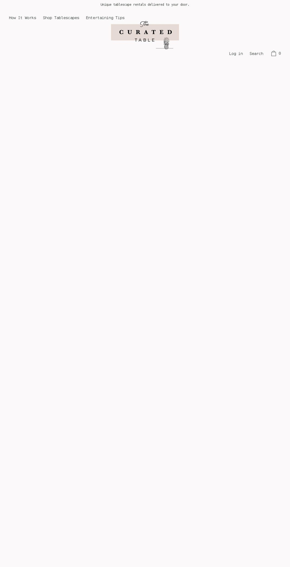 thecuratedtable.com shopify website screenshot