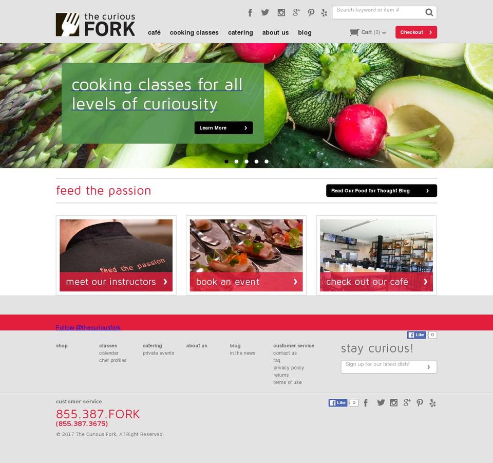 thecuriousfork.us shopify website screenshot