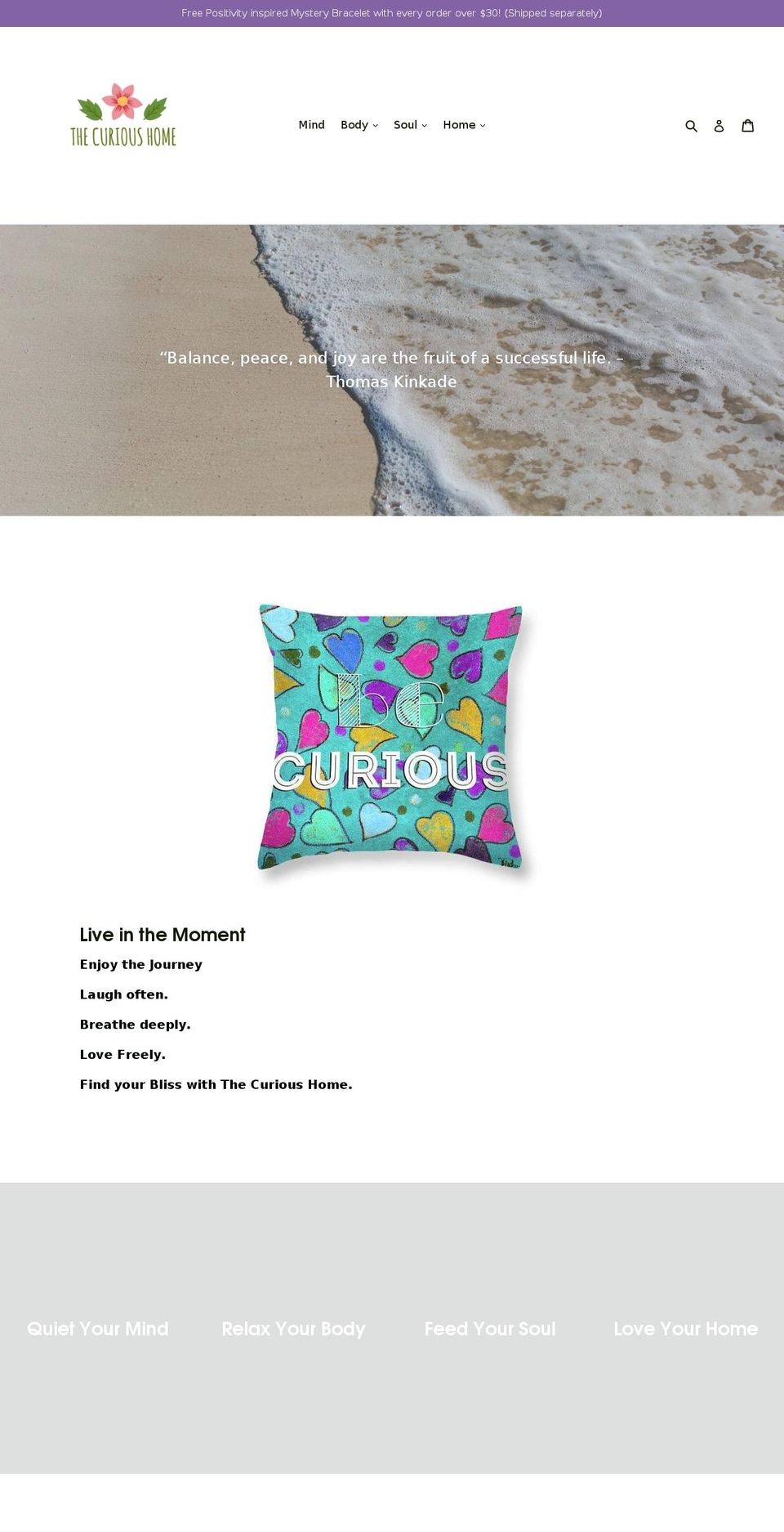 thecurioushome.com — Shopify storefront screenshot