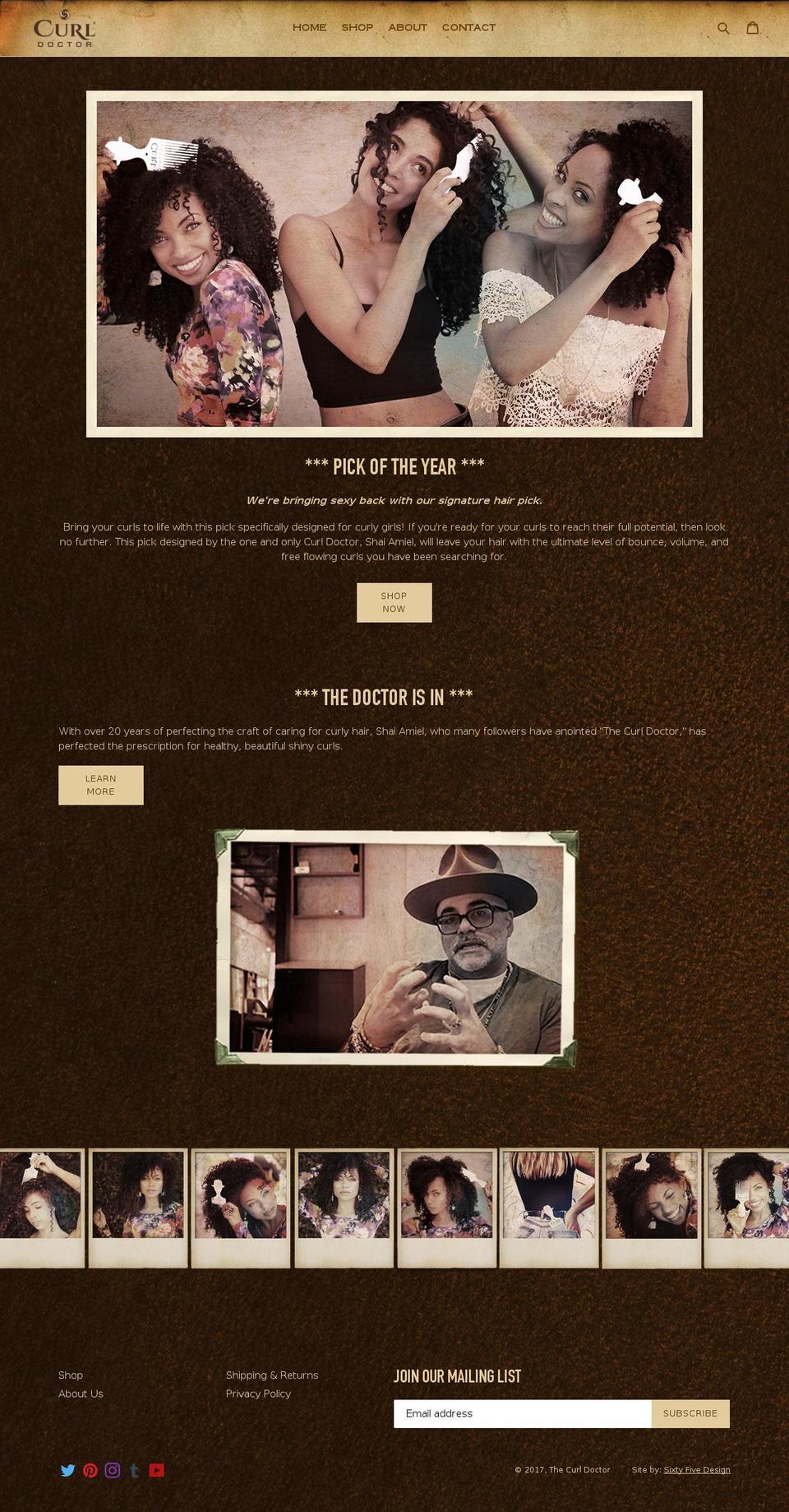 thecurldoctor.com shopify website screenshot