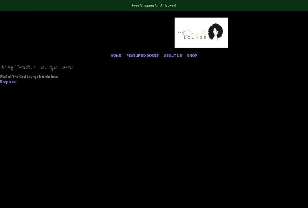 thecurlloungeshop.com shopify website screenshot