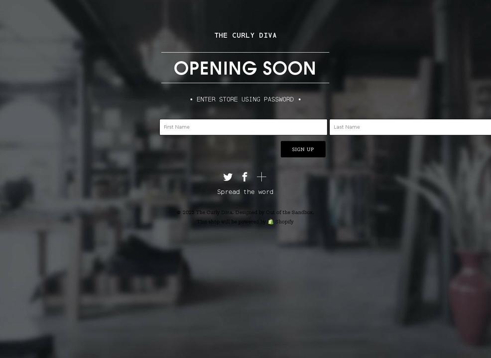 thecurlydiva.com shopify website screenshot