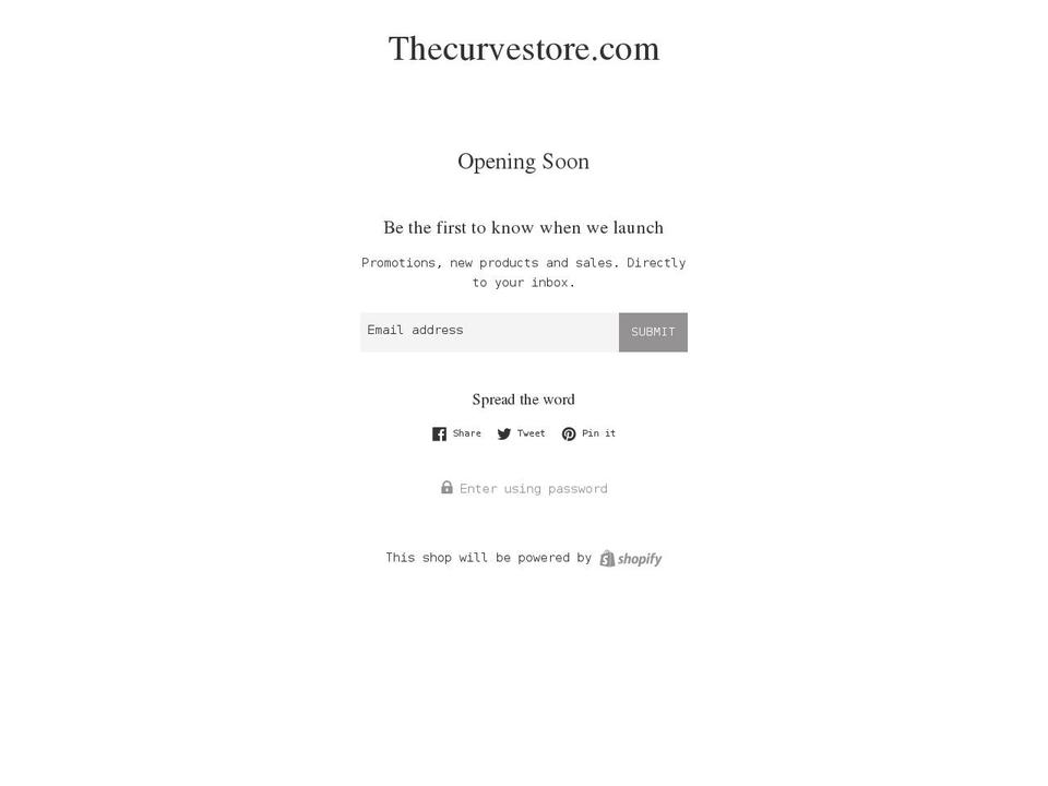 thecurvestore.com shopify website screenshot