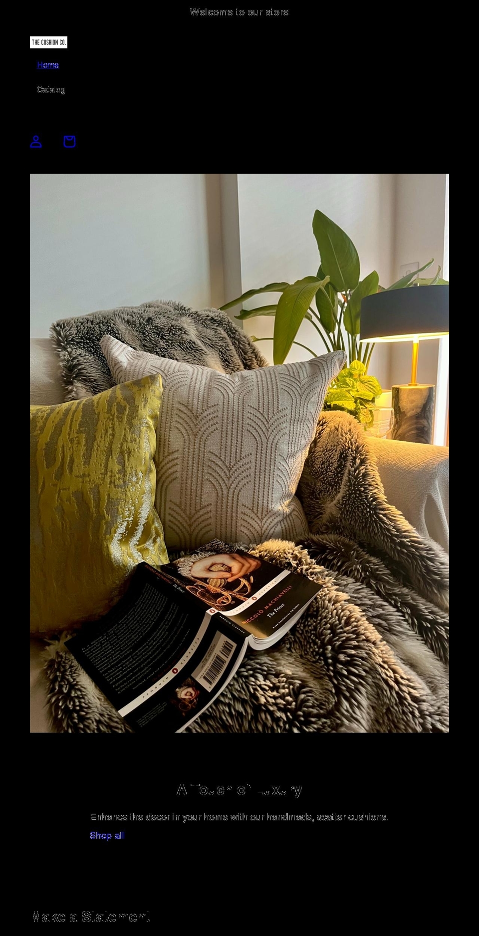 thecushionco.co.uk shopify website screenshot