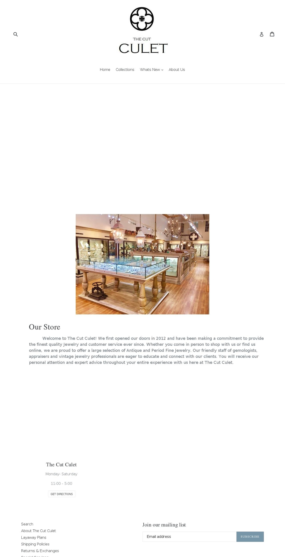 thecutculet.com shopify website screenshot