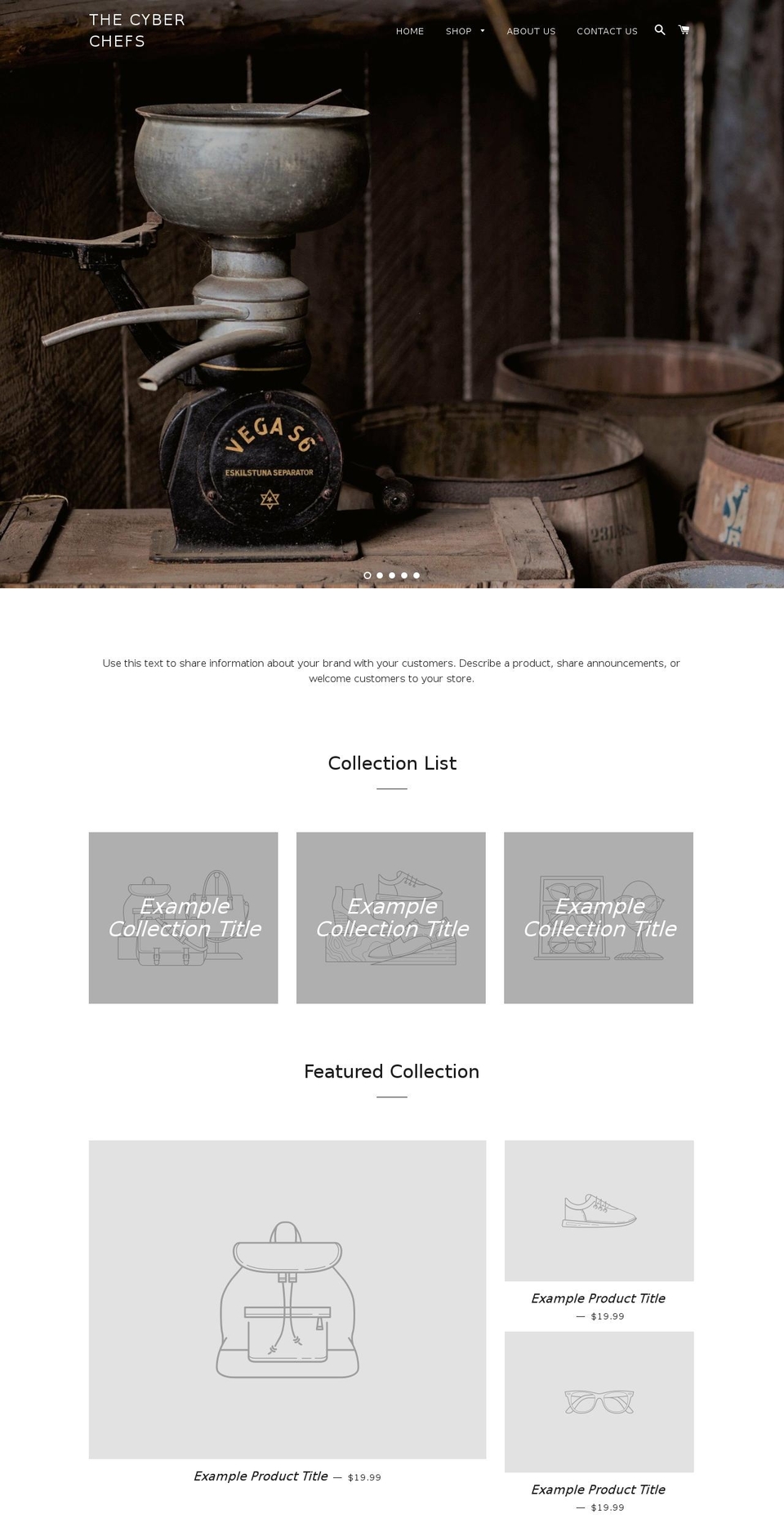 thecyberchefs.com shopify website screenshot
