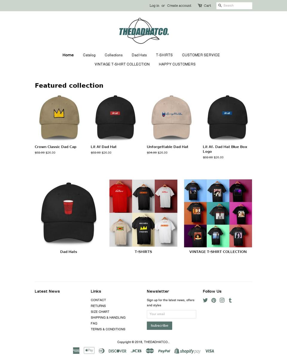 thedadhatco.com — Shopify storefront screenshot