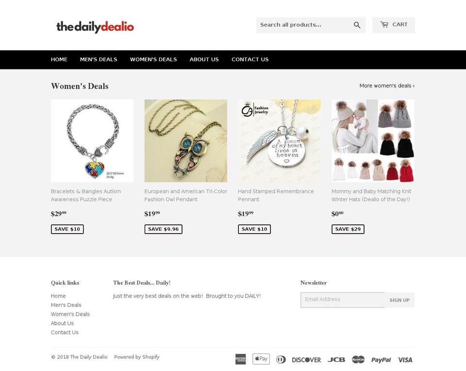 thedailydealio.com — Shopify storefront screenshot