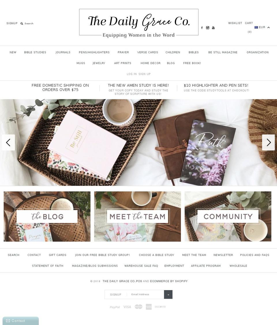 thedailygraceco.com shopify website screenshot