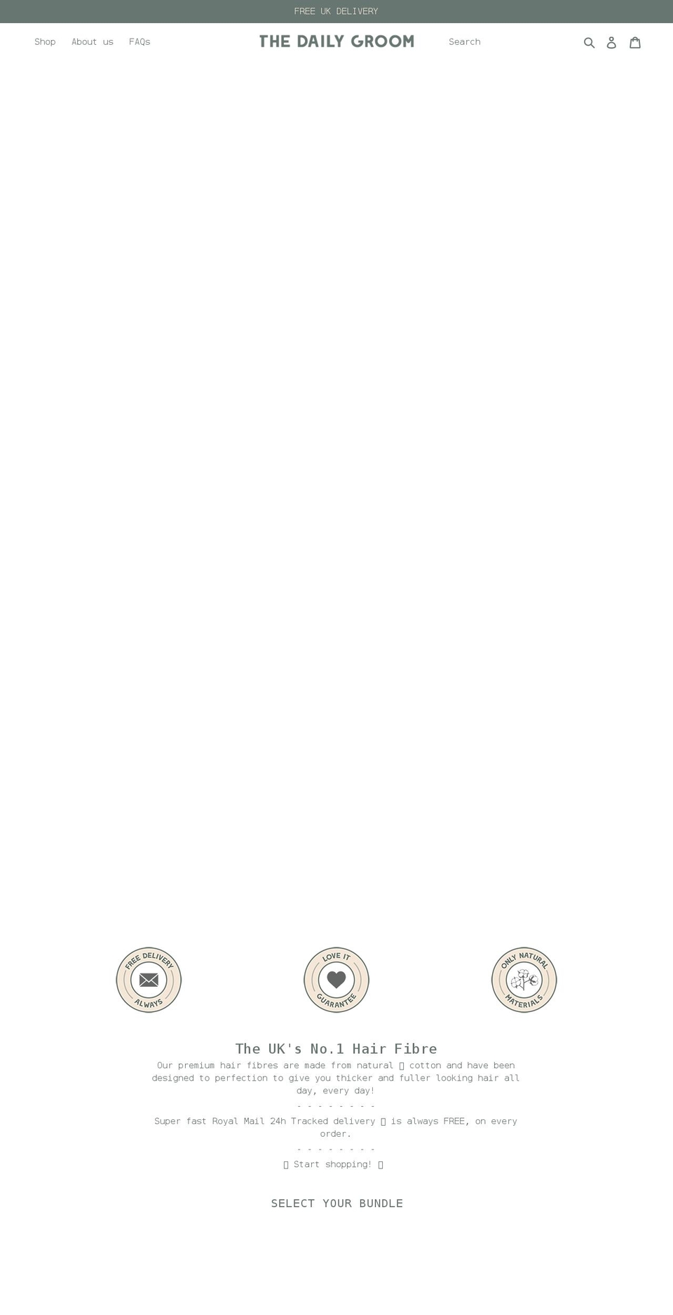 thedailygroom.com shopify website screenshot
