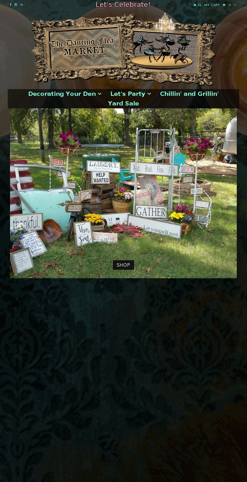 thedancingfleamarket.com — Shopify storefront screenshot